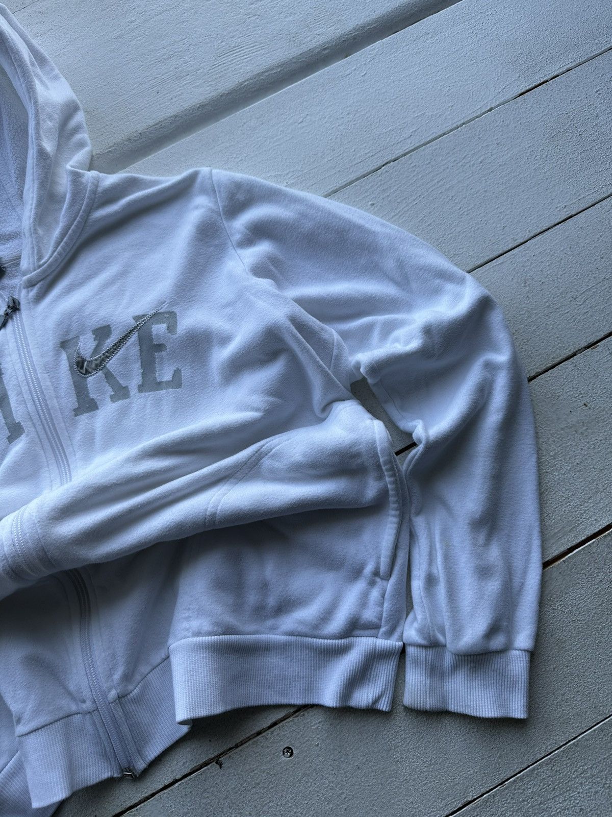 Nike × Vintage 🚨Nike Y2K White BOXY Hoodie RARE Vintage Skategang Drill Size US S / EU 44-46 / 1 - 3 Thumbnail