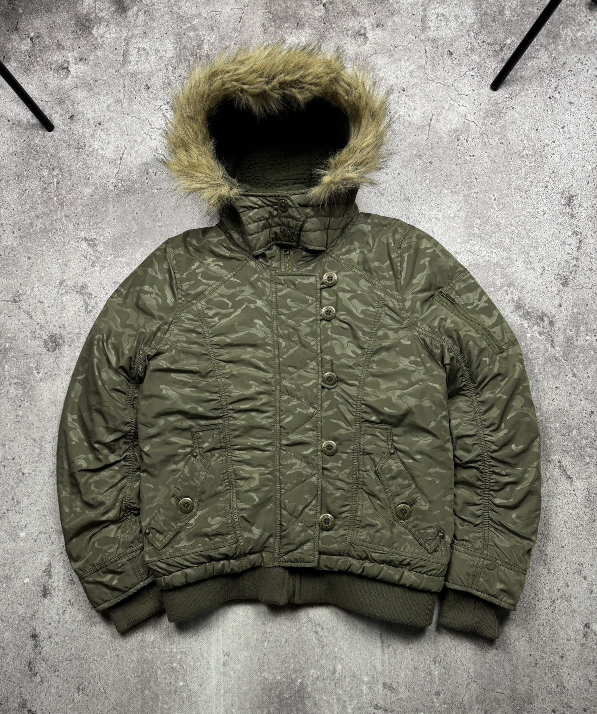 Japanese Brand VINTAGE JUNYA WATABANE YOHJI YAMAMOTO FUR BAGGY PILOT BOMBER Size US S / EU 44-46 / 1 - 2 Thumbnail