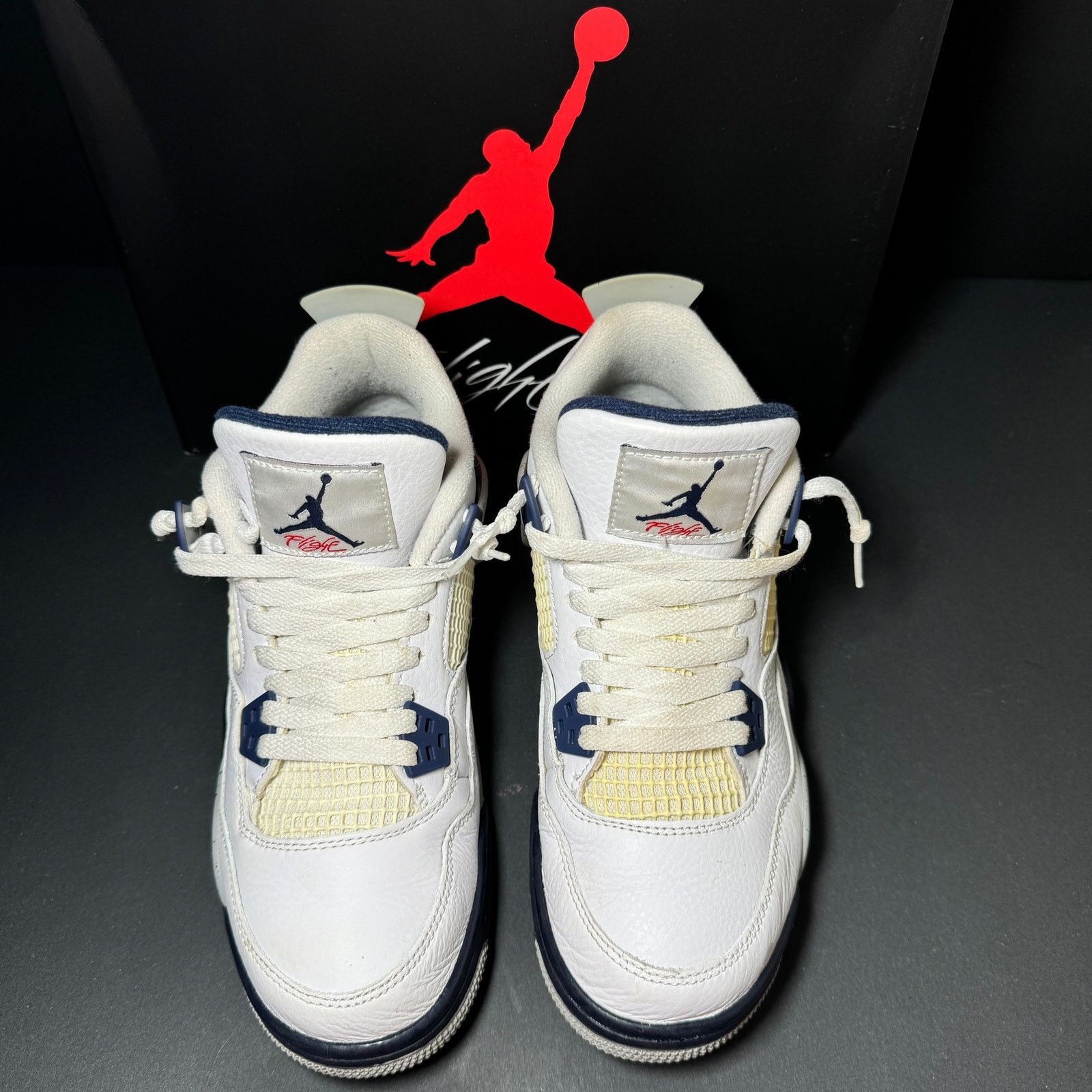 Jordan Brand × Nike Size 7 Nike Air Jordan 4 Retro GS Midnight Navy Men's Shoes Size US 7 / EU 40 - 4 Thumbnail
