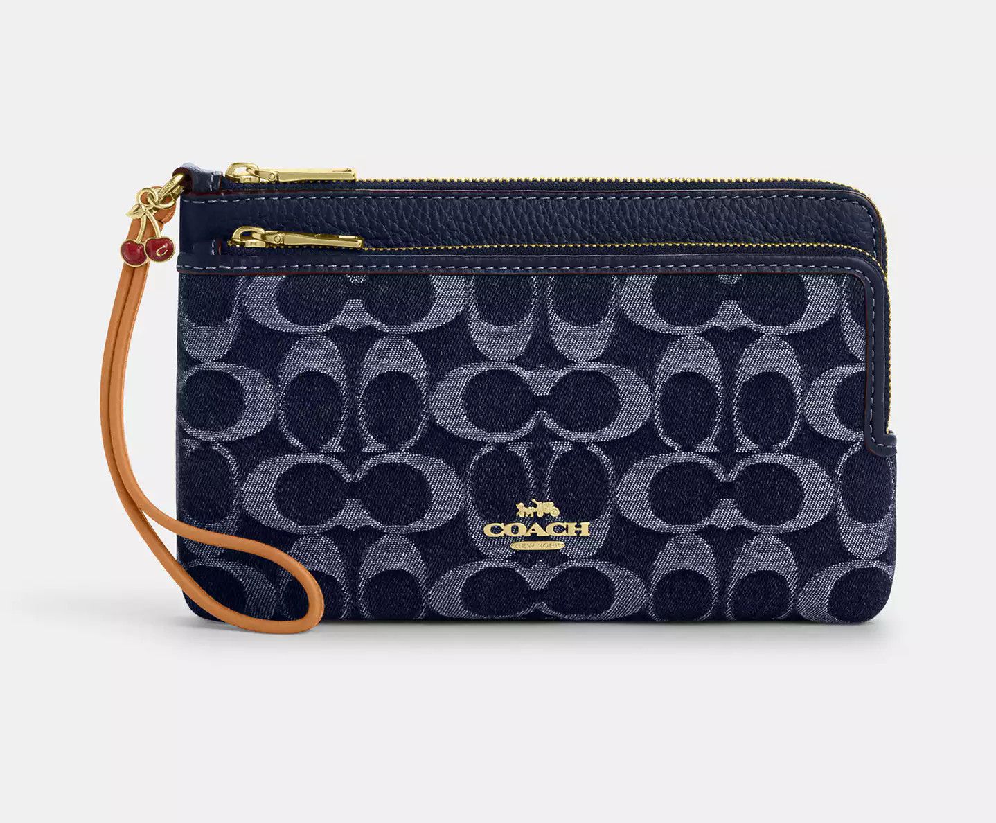 Coach NWT Coach Double Zip Wallet In Signature Denim CZ321 Size ONE SIZE - 7 Thumbnail