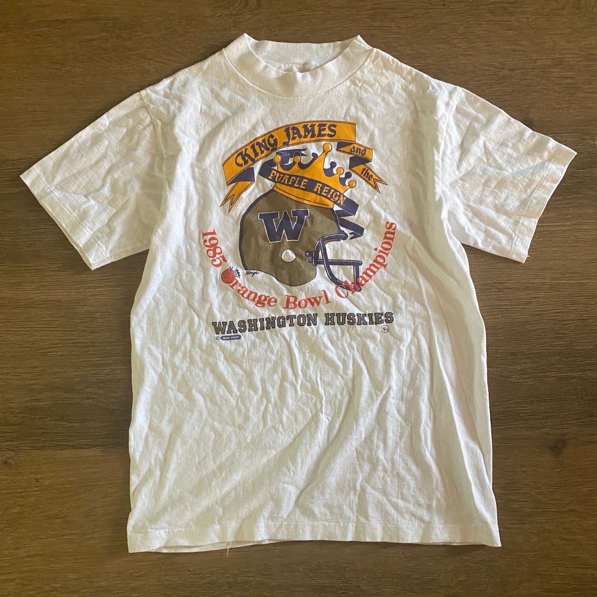 Vtg 80s King James & The Purple Reign WSU Washington Huskies