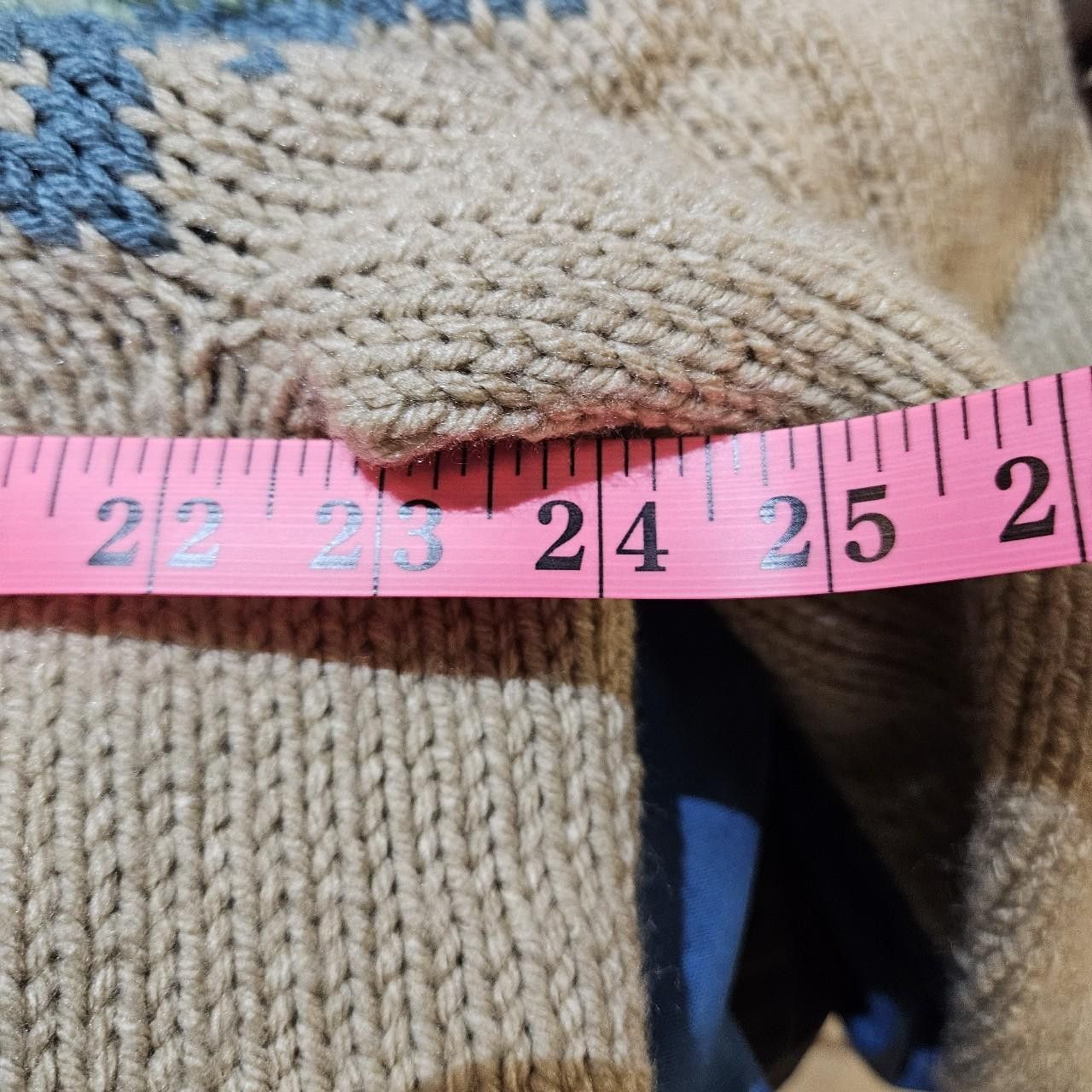 Other vintage cottagecore beige fair isle hand knit sweater Size L / US 10 / IT 46 - 4 Thumbnail