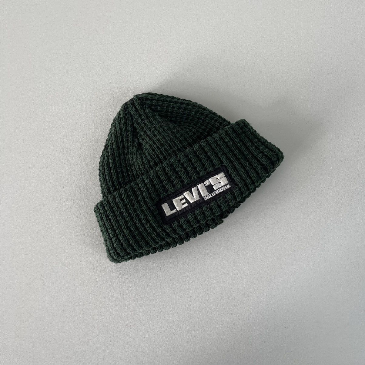 Levi's Levi’s California Logo Vintage 90’s Beanie Hat Green Size ONE SIZE - 6 Thumbnail