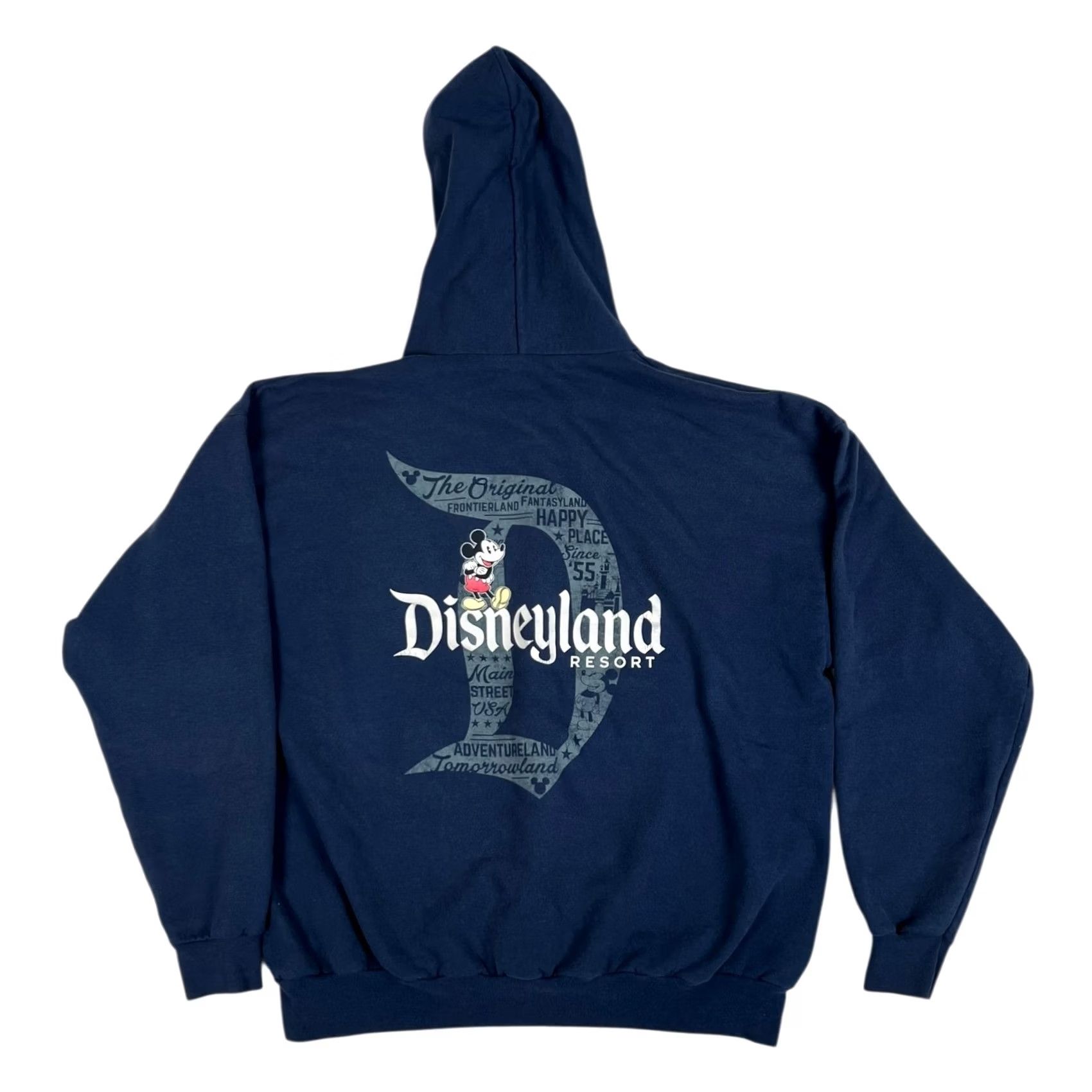 Disney VINTAGE Disney Mickey Mouse Hoodie Sweatshirt 2XL Blue Men Pullover Hooded Graphic Print Retro 90s Cartoon Classic Size US XXL / EU 58 / 5 - 2 Thumbnail