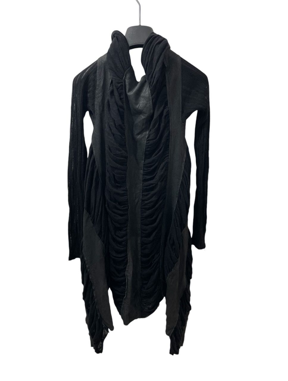 10sei0otto 10sei0otto leather insert knitwear cape/jacket Size S / US 4 / IT 40 - 4 Thumbnail