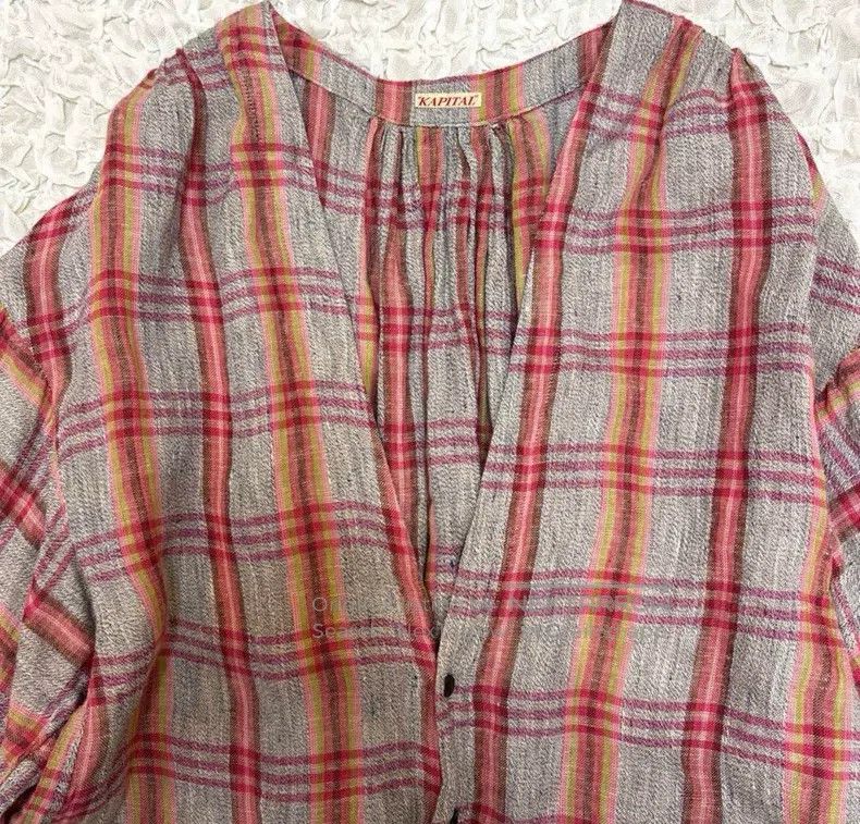 Kapital Kapital Linen medium-sleeved blouse cardigan Size US S / EU 44-46 / 1 - 7 Thumbnail