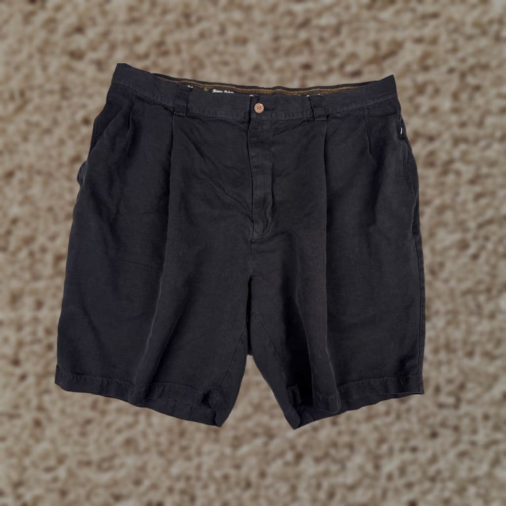 Tommy Bahama Tommy Bahama Shorts Men 38 Black Bermuda 100% Silk Pleated Beach Vacation 37x8 Size US 38 / EU 54 - 1 Thumbnail