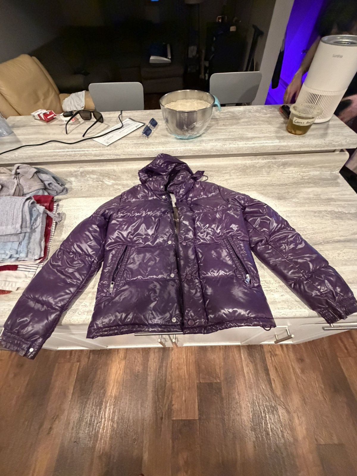 Moncler Purple Moncler - Puffer Coat Size US S / EU 44-46 / 1 - 4 Thumbnail