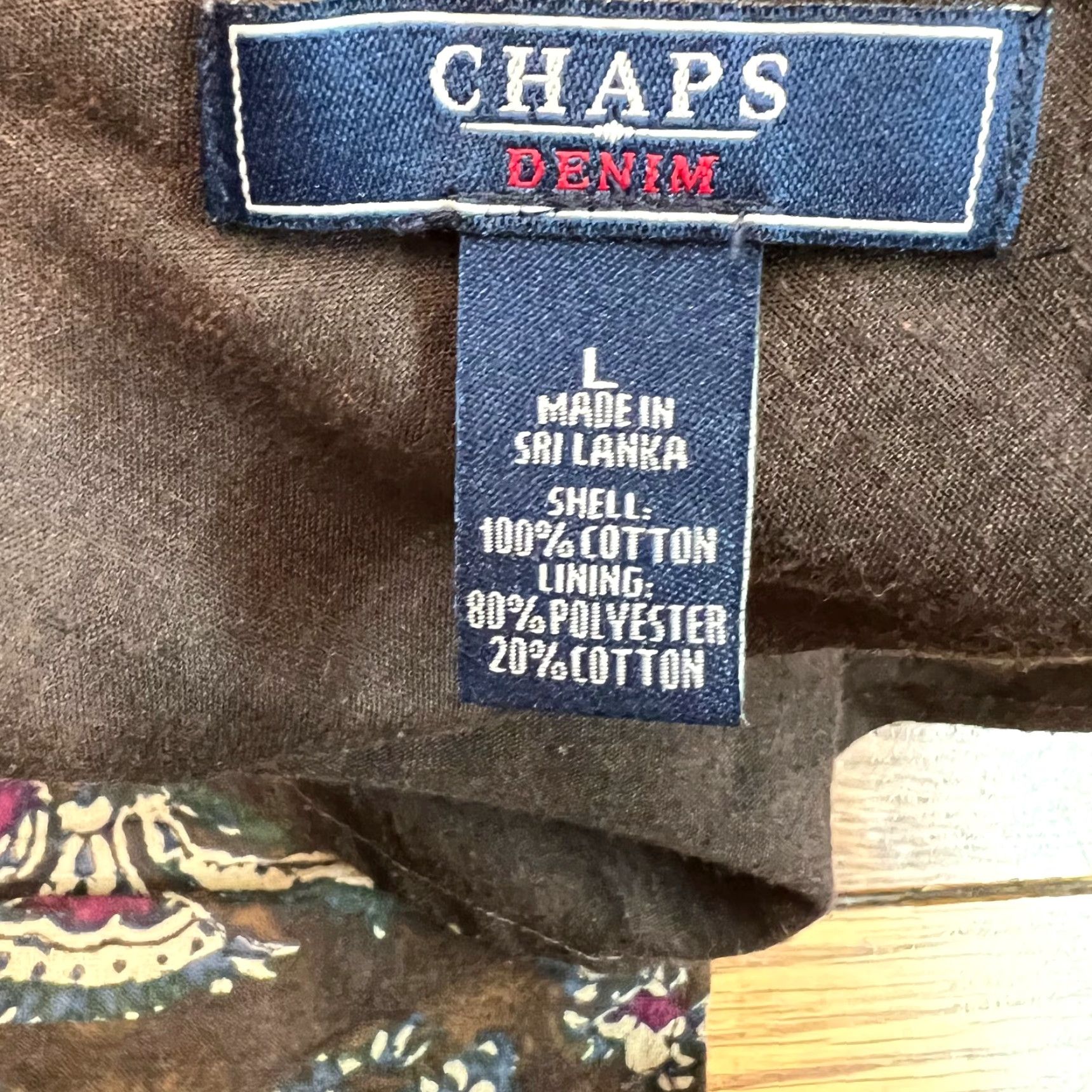 Chaps Chaps Skirt Womens Multicolor Paisley Lined Denim Knee Length High Rise Flare Size Large Size 36" / US 14 / IT 50 - 7 Thumbnail