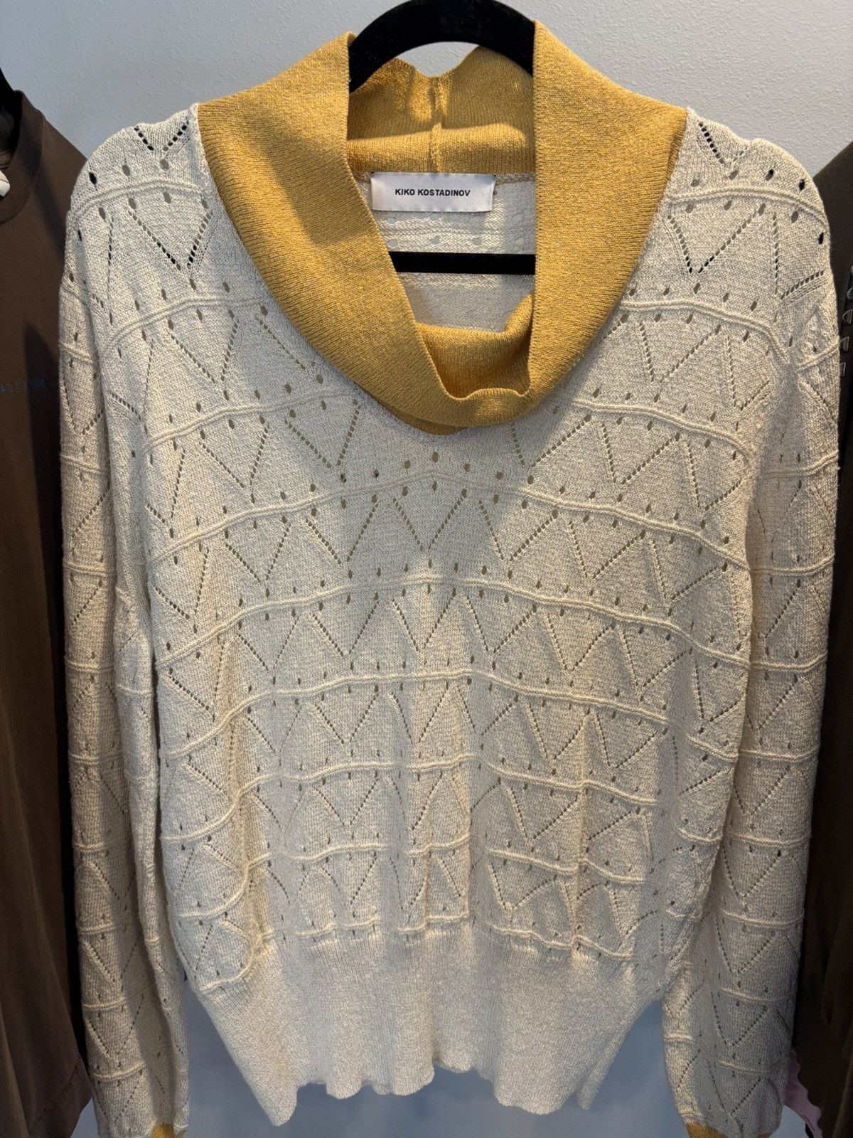 Kiko Kostadinov Kiko Kostadinov SS24 Yellow & Beige Brecht Turtleneck 🇧🇬 Size US M / EU 48-50 / 2 - 4 Thumbnail