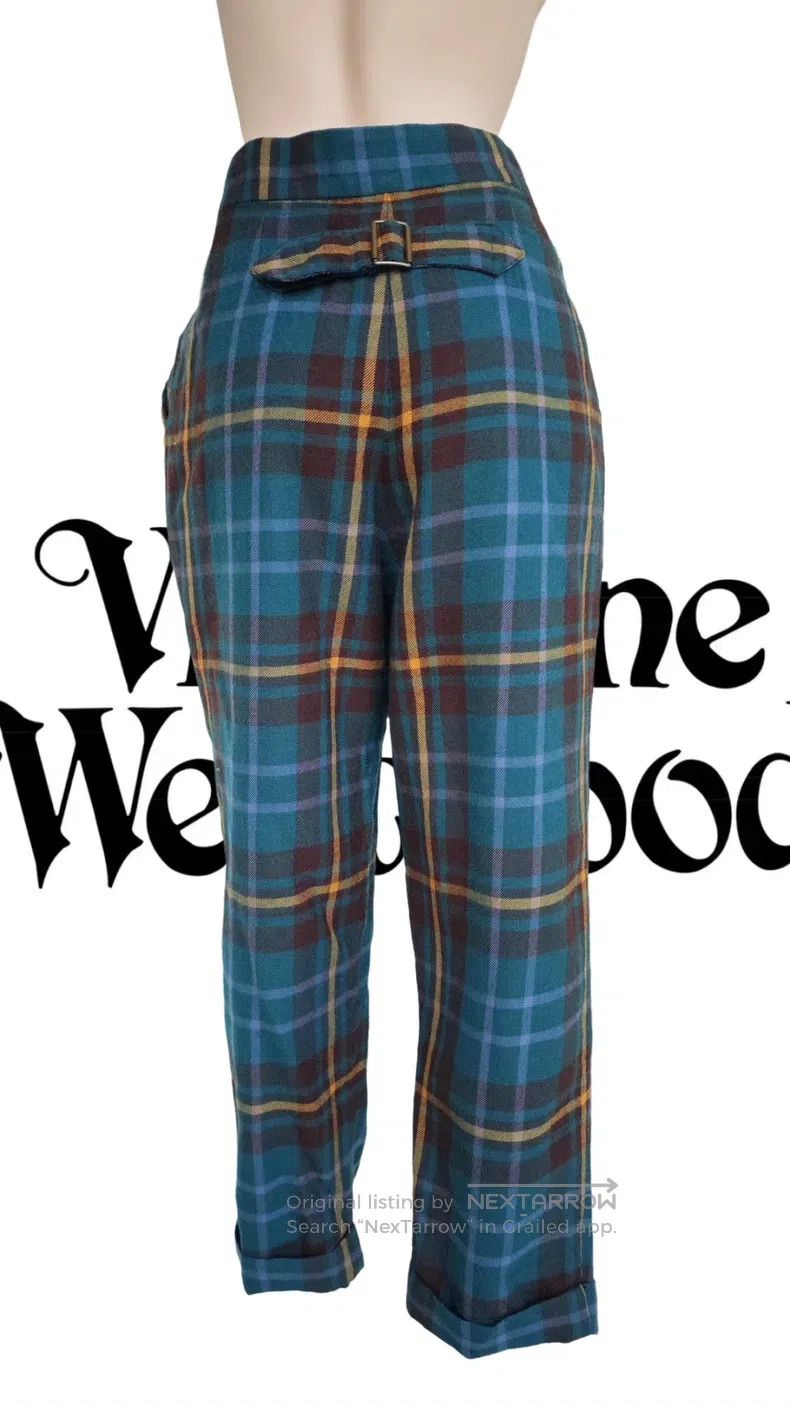Other Vivienne Westwood size 2 Blue and Green Plaid Pants Size 23" - 3 Thumbnail