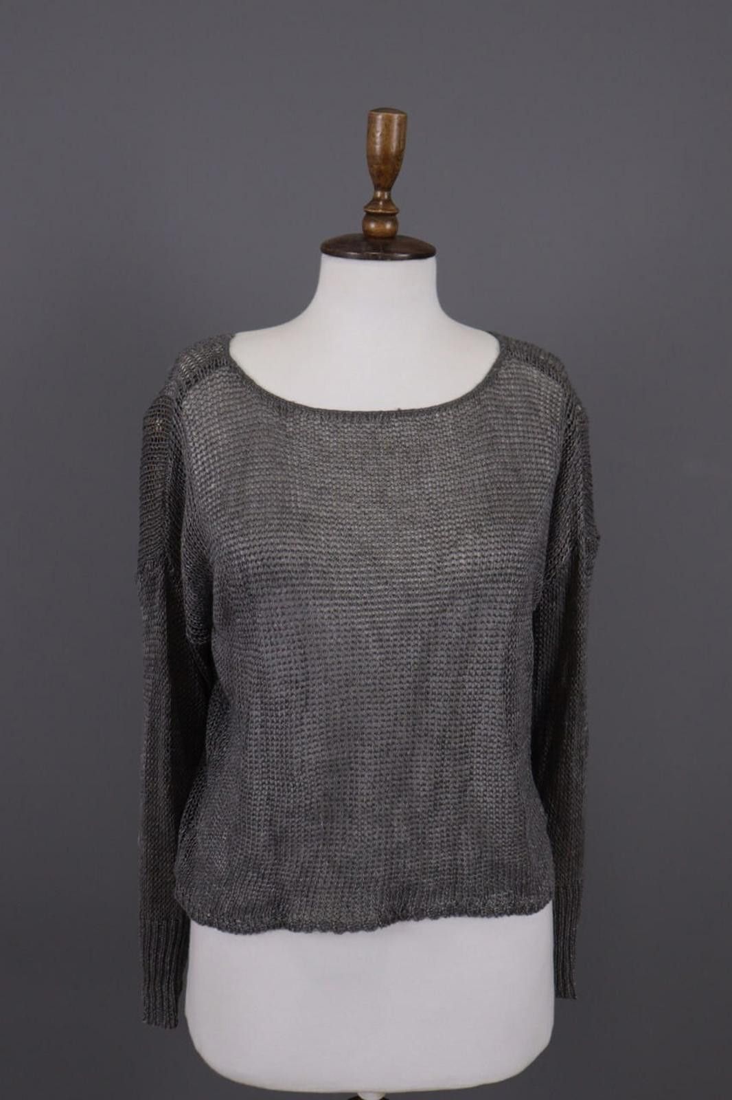 Denim & Supply Ralph Lauren Denim & Supply Ralph Lauren Gray Crochet Knit Sweater Size S Size S / US 4 / IT 40 - 1 Thumbnail