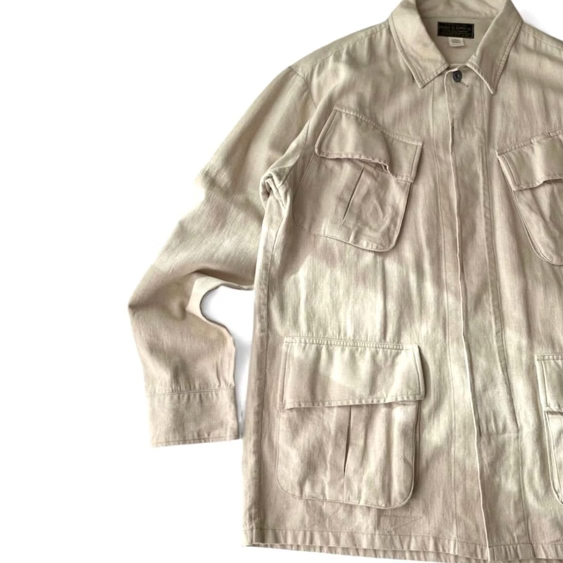 Ralph Lauren RRL RALPH LAUREN Men's Jacket Ivory M Solid Casual USED Fatigue Jungle Style Size US M / EU 48-50 / 2 - 7 Thumbnail