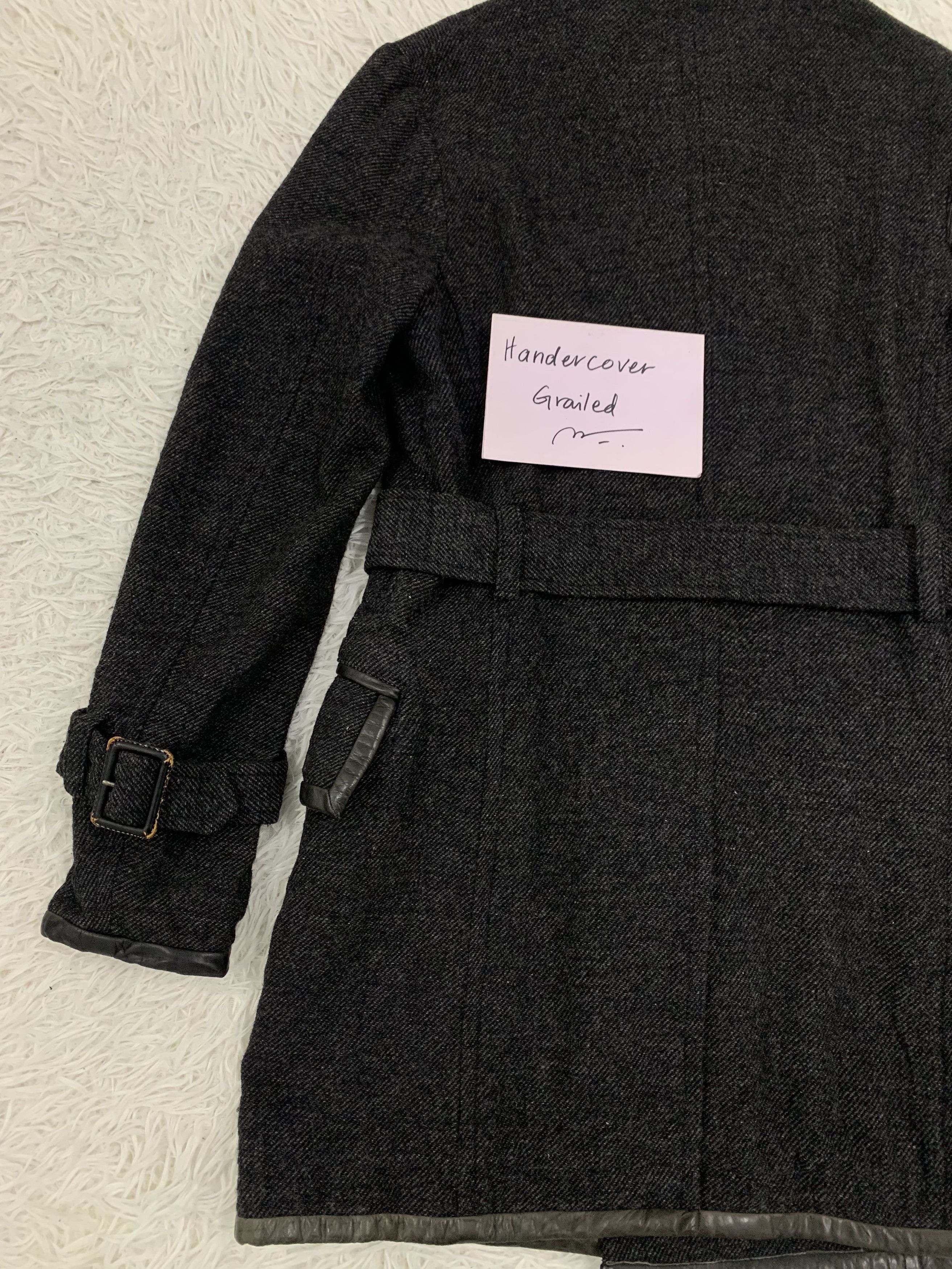 Yohji Yamamoto Vintage Y's by Yohji Yamamoto Gabardine Belted Wool Coat Size US M / EU 48-50 / 2 - 9 Thumbnail