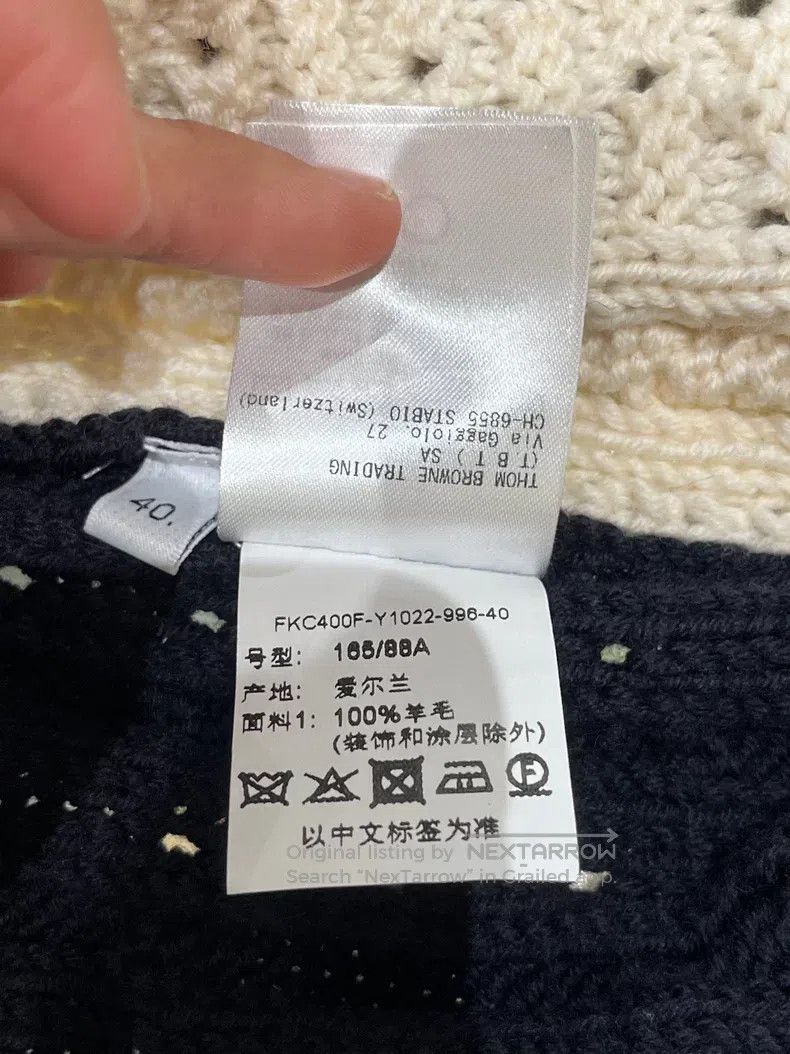 Thom Browne Thom Browne White, Gray, and Navy Three Color Plaid Stripe Size S / US 4 / IT 40 - 5 Thumbnail