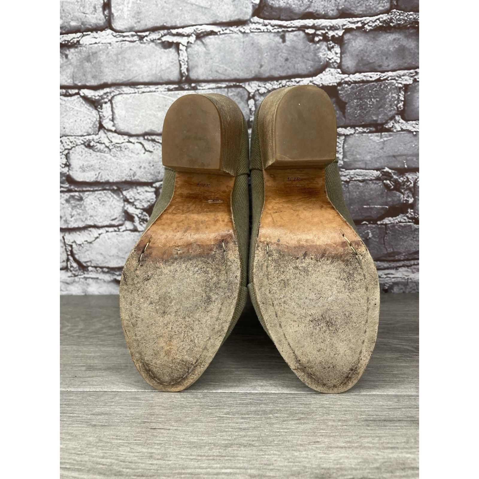 Rag & Bone Rag & Bone Newbury Green Canvas Back Zip Ankle Boots Booties Size US 7.5 / IT 37.5 - 21 Thumbnail