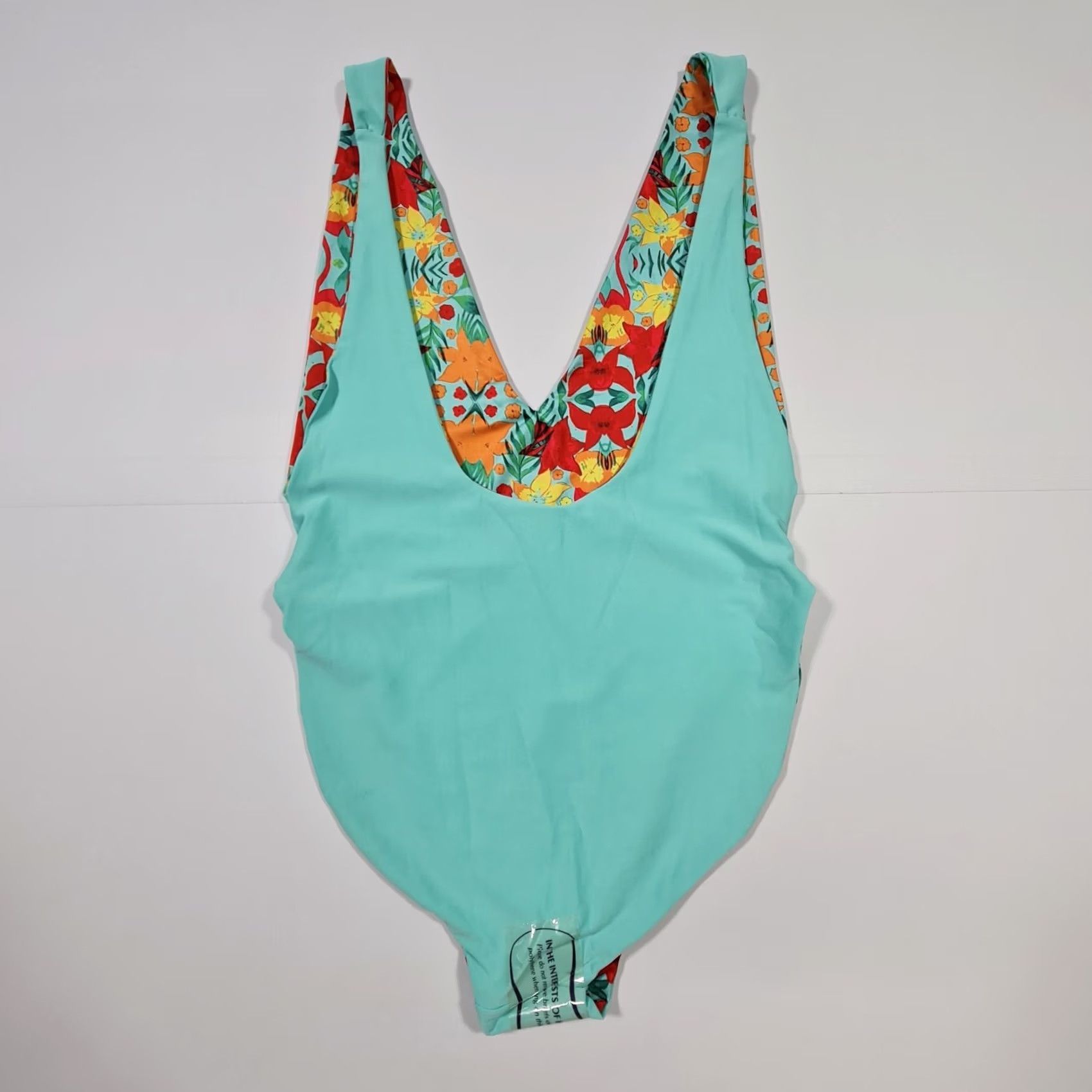 Vintage Sian Marie Womens One Piece Swimsuit Blue 12 UK Floral Reversible Swimming Suit Dress Sportswear Beach Size XL / US 12-14 / IT 48-50 - 8 Thumbnail
