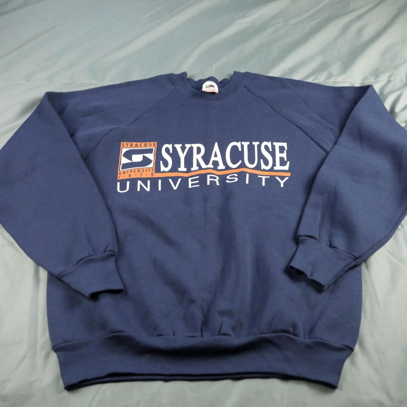 Fruit Of The Loom VINTAGE Syracuse University Sweatshirt Mens Large Blue Fruit of the Loom USA 90s Crewneck Size US L / EU 52-54 / 3 - 2 Thumbnail