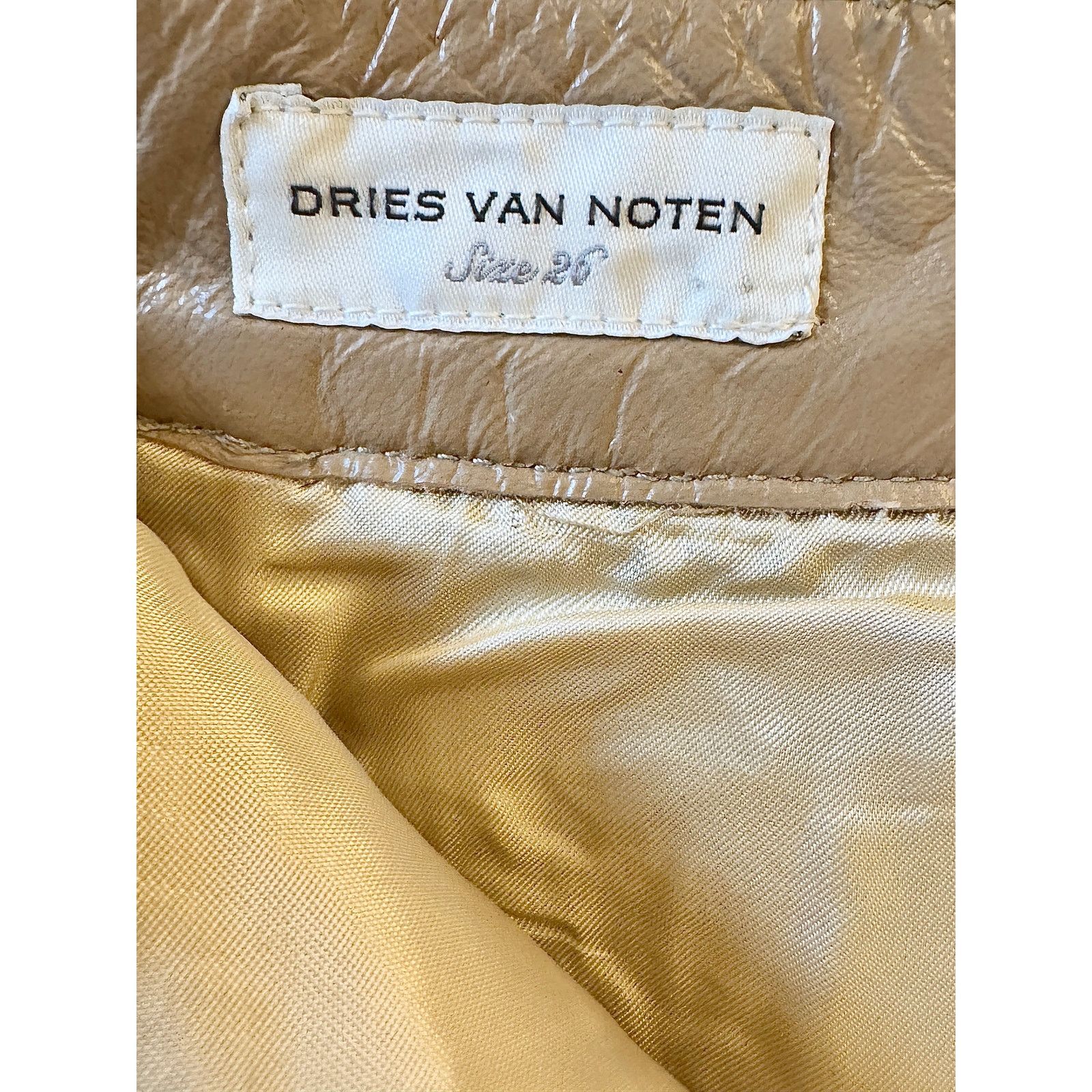 Dries Van Noten Dries Van Noten Patent Women's Leather Straight Pants Size 26" / US 2 / IT 38 - 3 Thumbnail