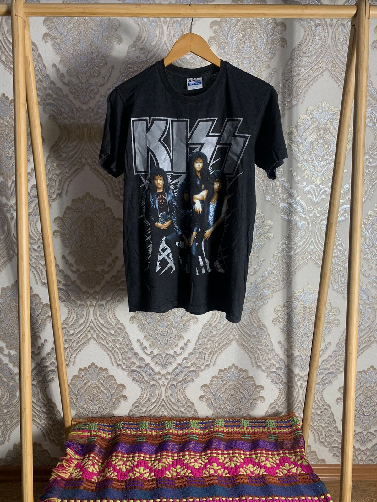 Pre-owned Band Tees X Kiss Mega Kiss Hot In The Shade World Tour 1990s Vintage 90's In Black
