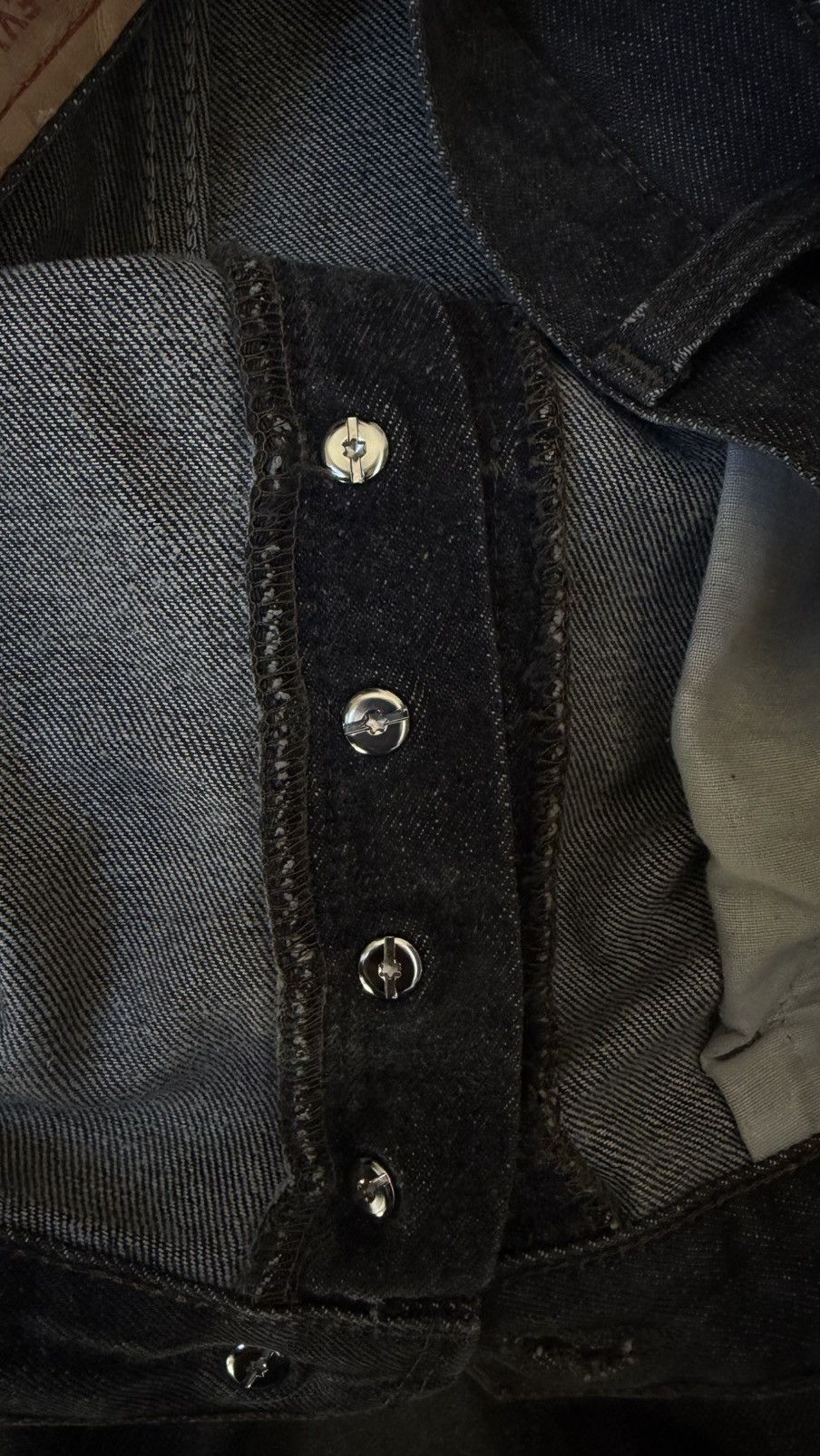 Chrome Hearts RARE!!! CHROME HEARTS LEVI'S BLACK DENIM "GOLD CROSSES" Size US 33 - 9 Thumbnail