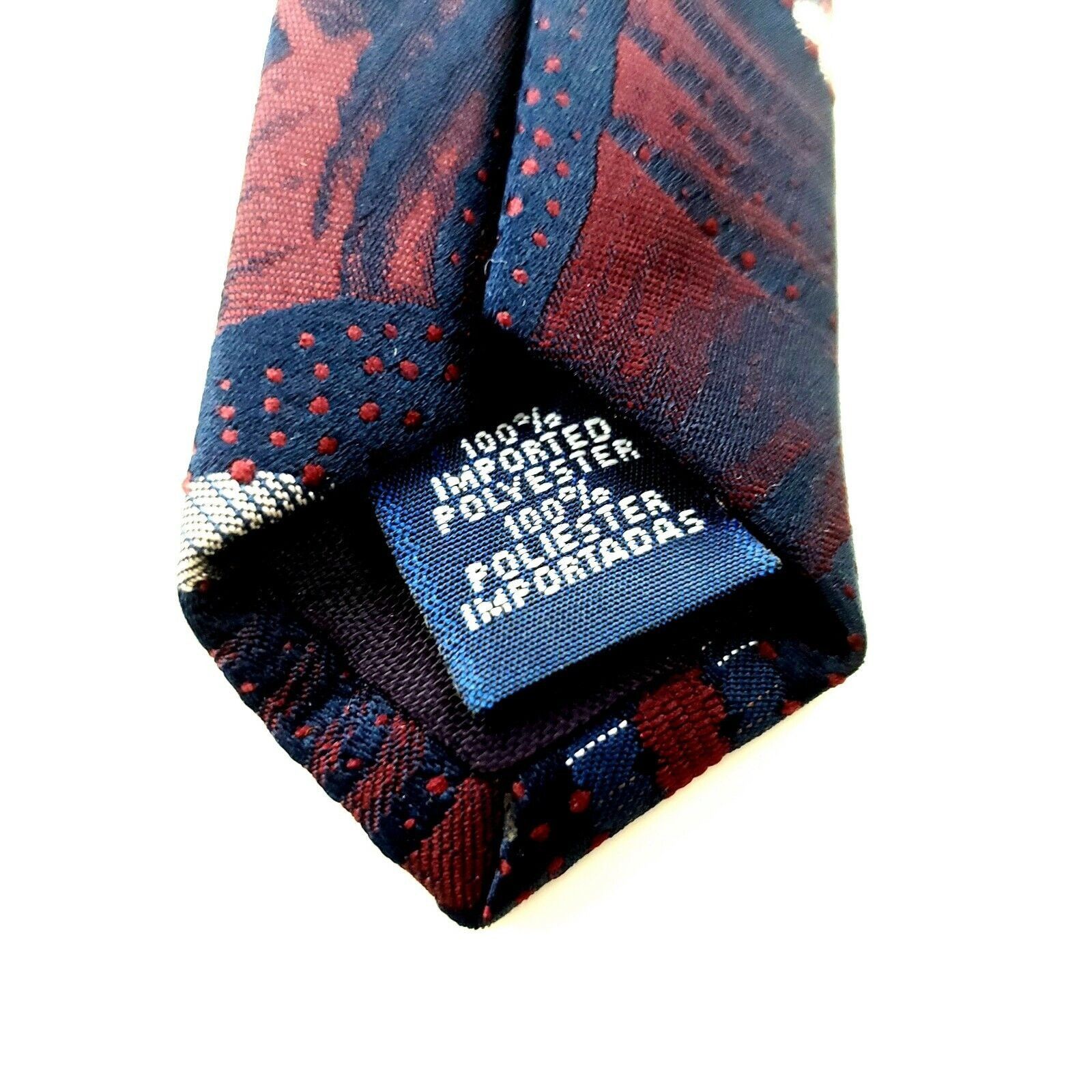 Vintage Don Loper Vintage Beverley Hills Blue Red Woven Polyester Ti Size ONE SIZE - 4 Thumbnail