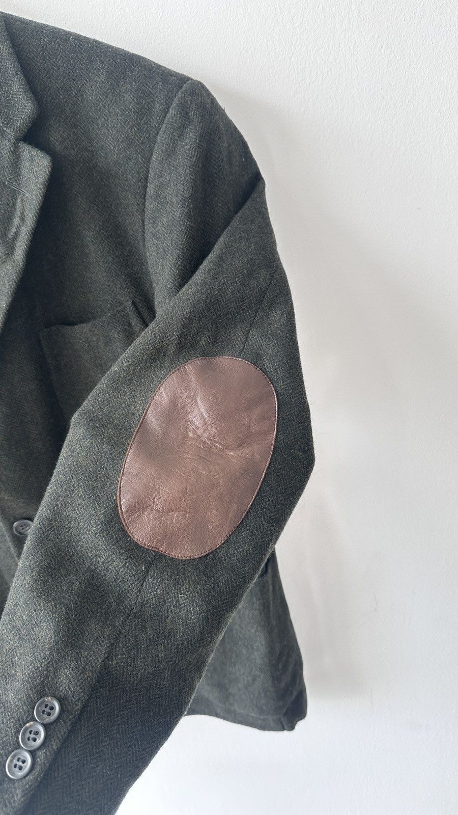 Ermenegildo Zegna Vtg Zegna Soft Green Herringbone Wool Blazer Dark Academia Size 42R - 8 Thumbnail