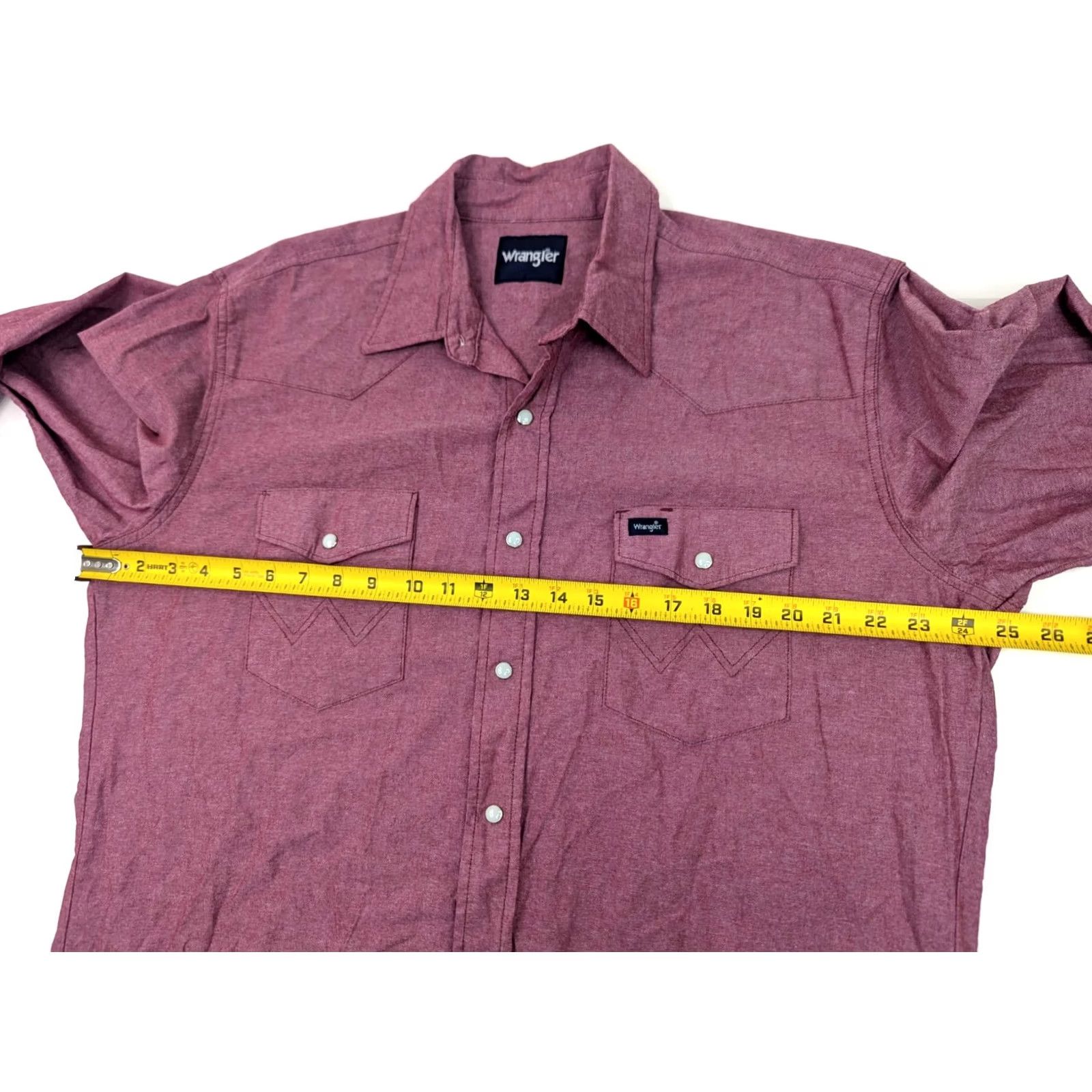 Wrangler Vtg Wrangler Brushpopper Pearl Snap Shirt Men XL Heather Red Western Long Sleeve Size US XL / EU 56 / 4 - 4 Thumbnail