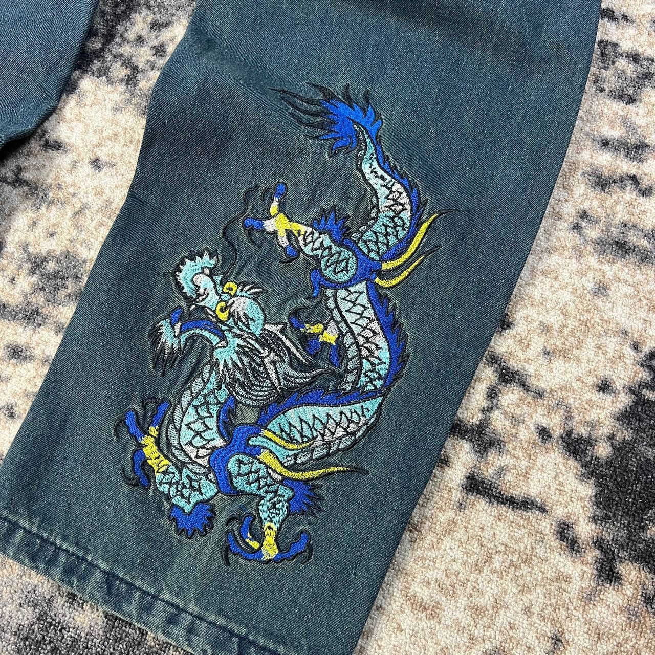 Ed Hardy Ed Hardy x Urban Outfitters Japanese Dragon Baggy Jeans Size US 34 / EU 50 - 5 Thumbnail