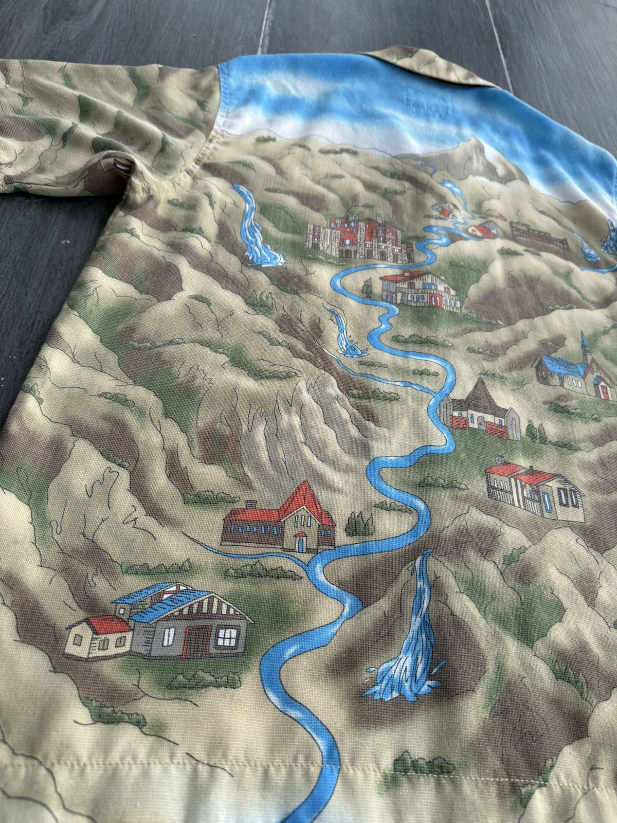The North Face Vintage THE NORTH FACE "White Label" Fullprint Open Collar Size US M / EU 48-50 / 2 - 14 Thumbnail