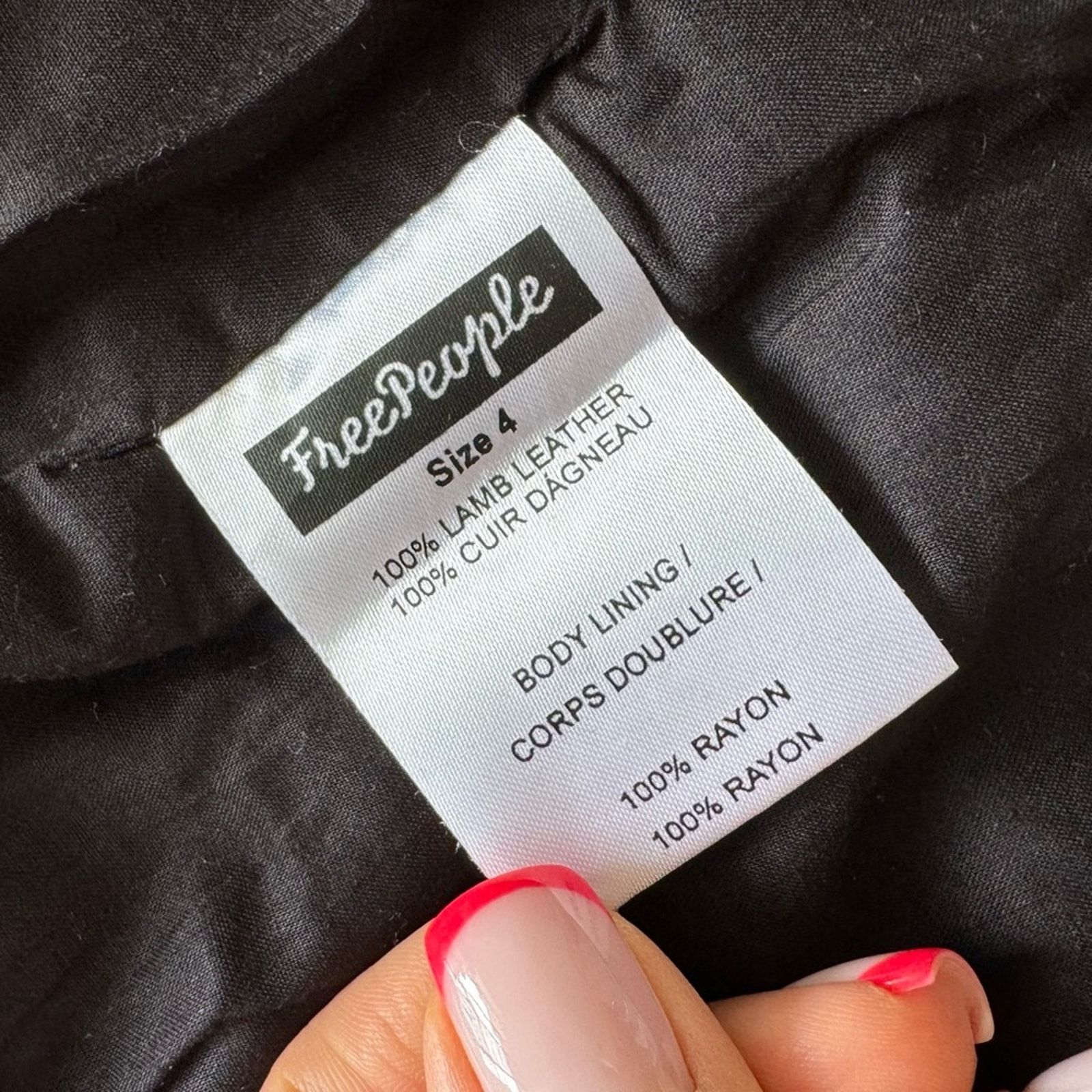 Free People NWOT! FREE PEOPLE Lamb Leather Skirt, Size 4 Size 27" / US 4 / IT 40 - 2 Thumbnail