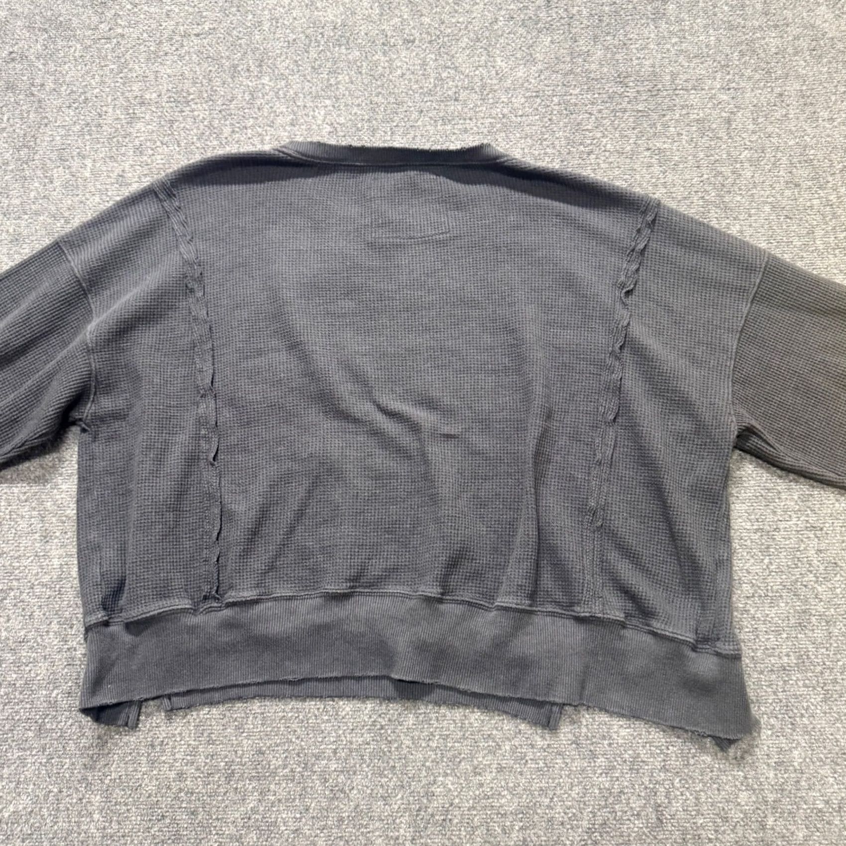 Vintage American Eagle Long Sleeve Shirt Mens Medium 100% Cotton Black Blank Lounge Grunge Size US M / EU 48-50 / 2 - 3 Thumbnail