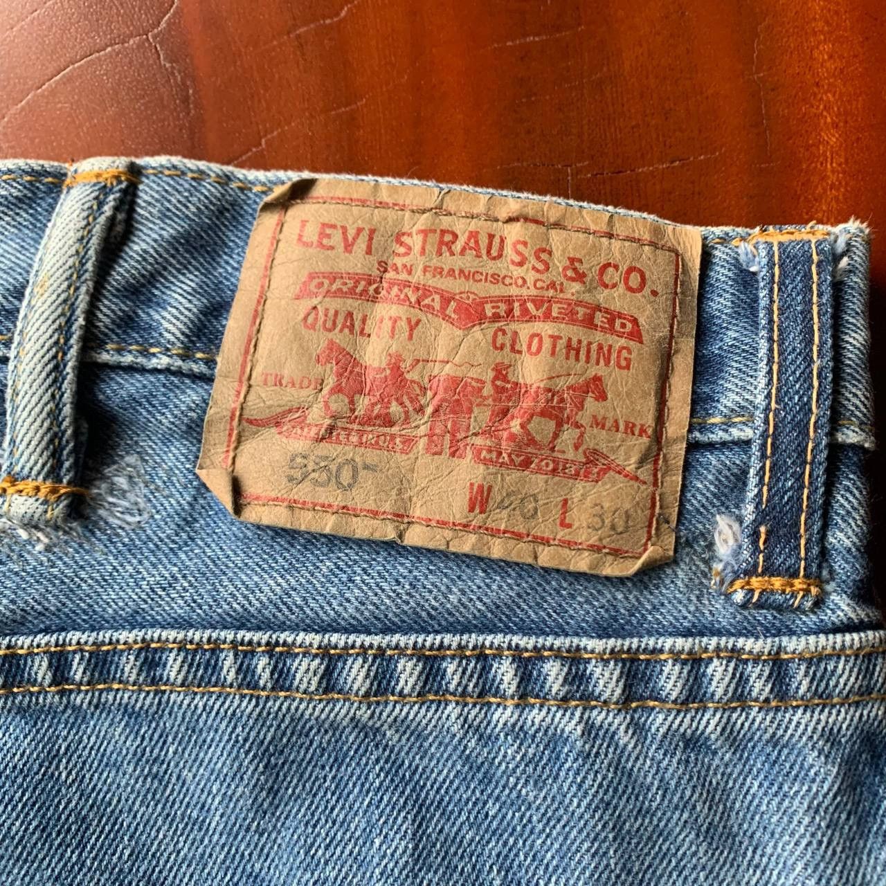 Levi's Levis 550 Relaxed Fit Big Size Blue Denim Jeans Pants Size US 41 - 13 Thumbnail