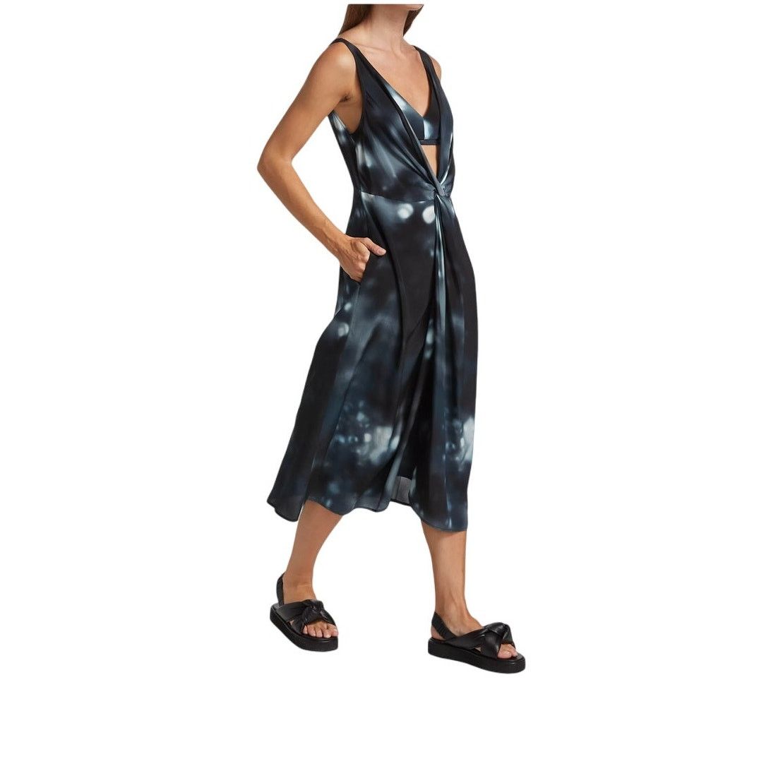 Deveaux DEVEAUX NEW YORK | Renada Twist Front Midi Dress Silk | Sz.6 Size M / US 6-8 / IT 42-44 - 11 Thumbnail