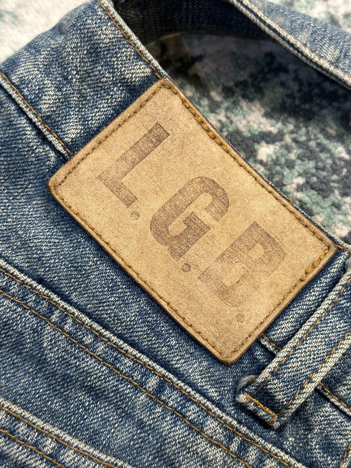 If Six Was Nine L.G.B Le Grande Bleu | Reconstructed Denim Distressed Bag Size ONE SIZE - 5 Thumbnail