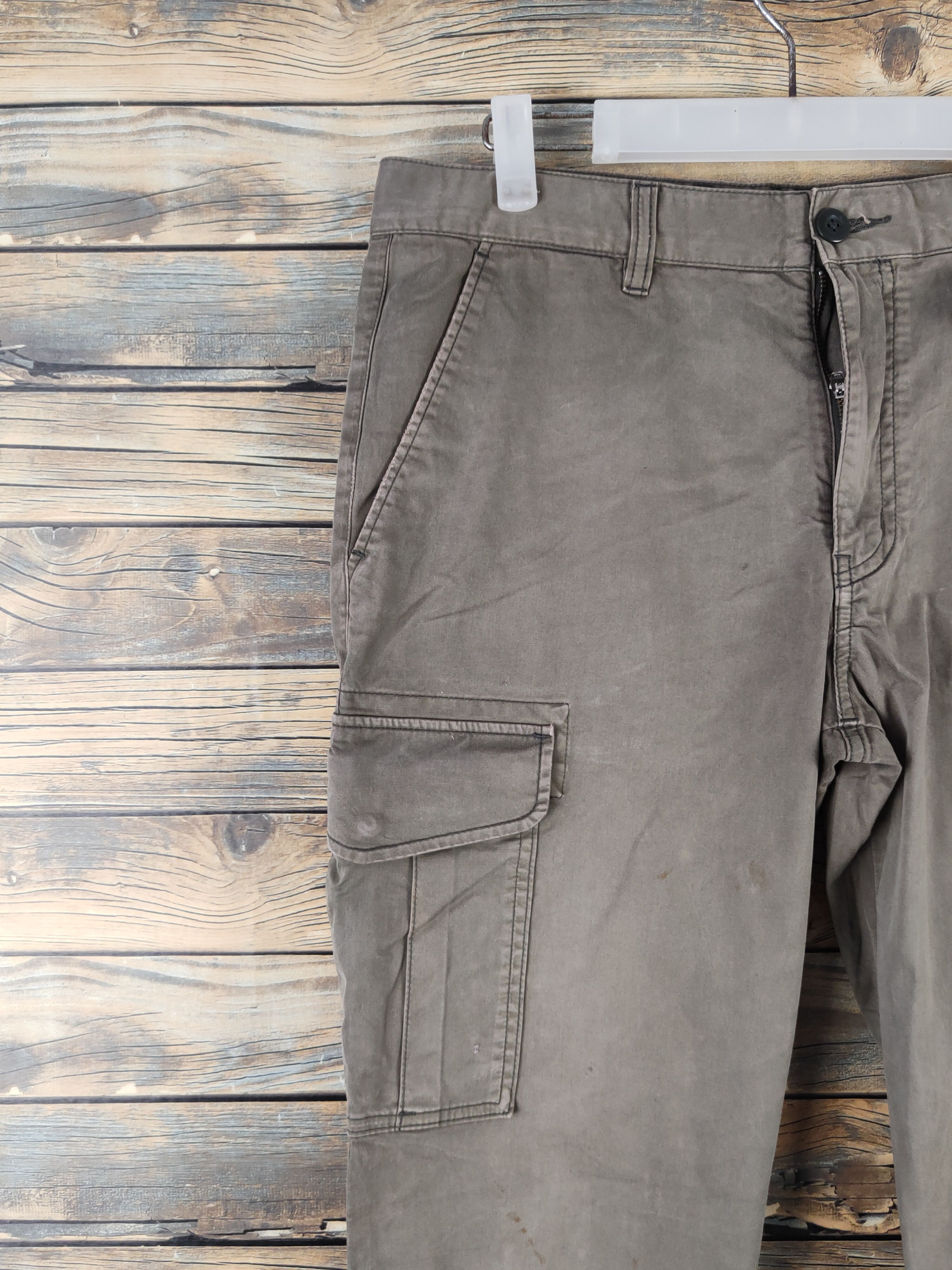 Japanese Brand DL Uniqlo Olive Multipocket Cargo Pants #1942 Size US 34 / EU 50 - 3 Thumbnail