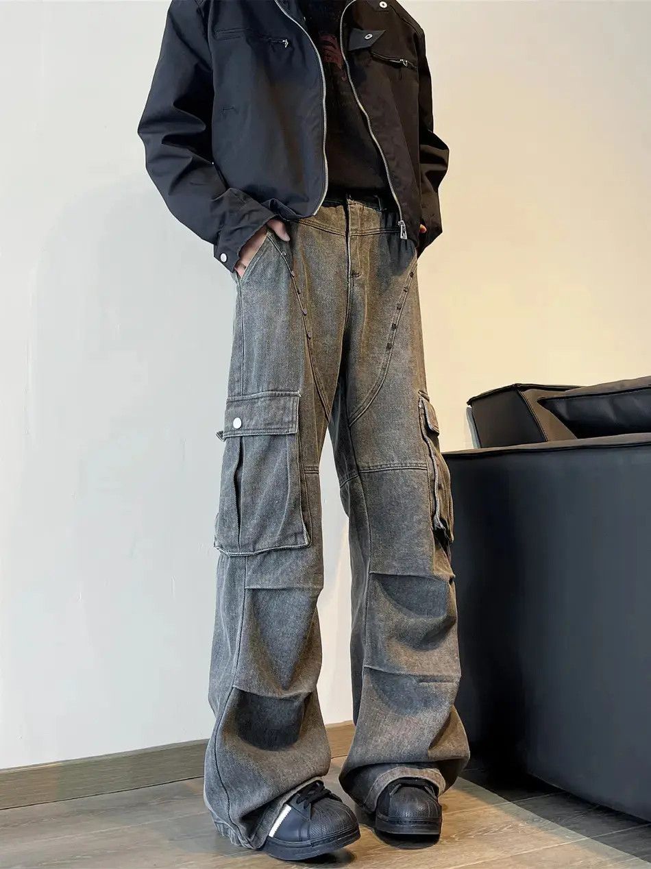 Japanese Brand Retro loose pocket micro flared jeans Size US 32 / EU 48 - 1 Thumbnail