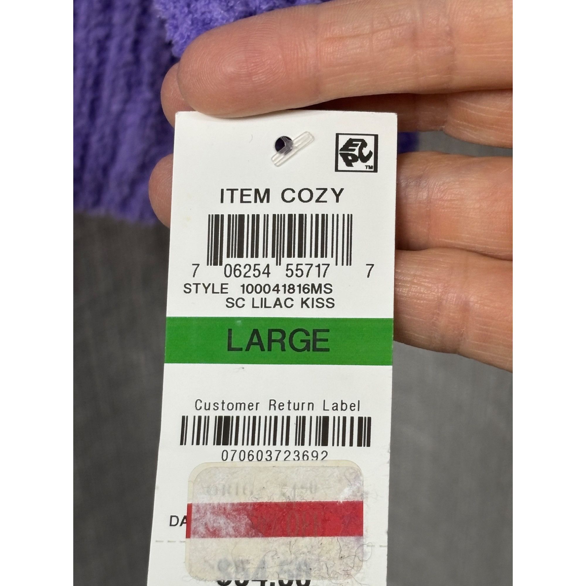 Other Style & Co Cozy Chenille V-Neck Sweater, Lilac Kiss, L Size L / US 10 / IT 46 - 7 Thumbnail