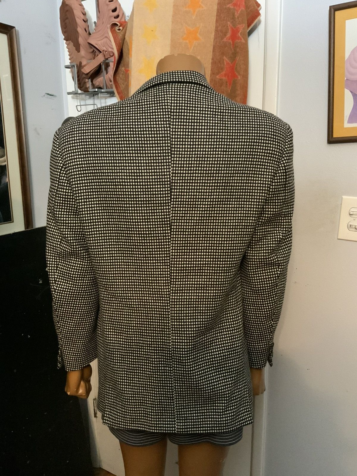 Versace Vintage V2 Versace Polka Dot Wool Evening Blazer Jacket Size 52R - 11 Thumbnail