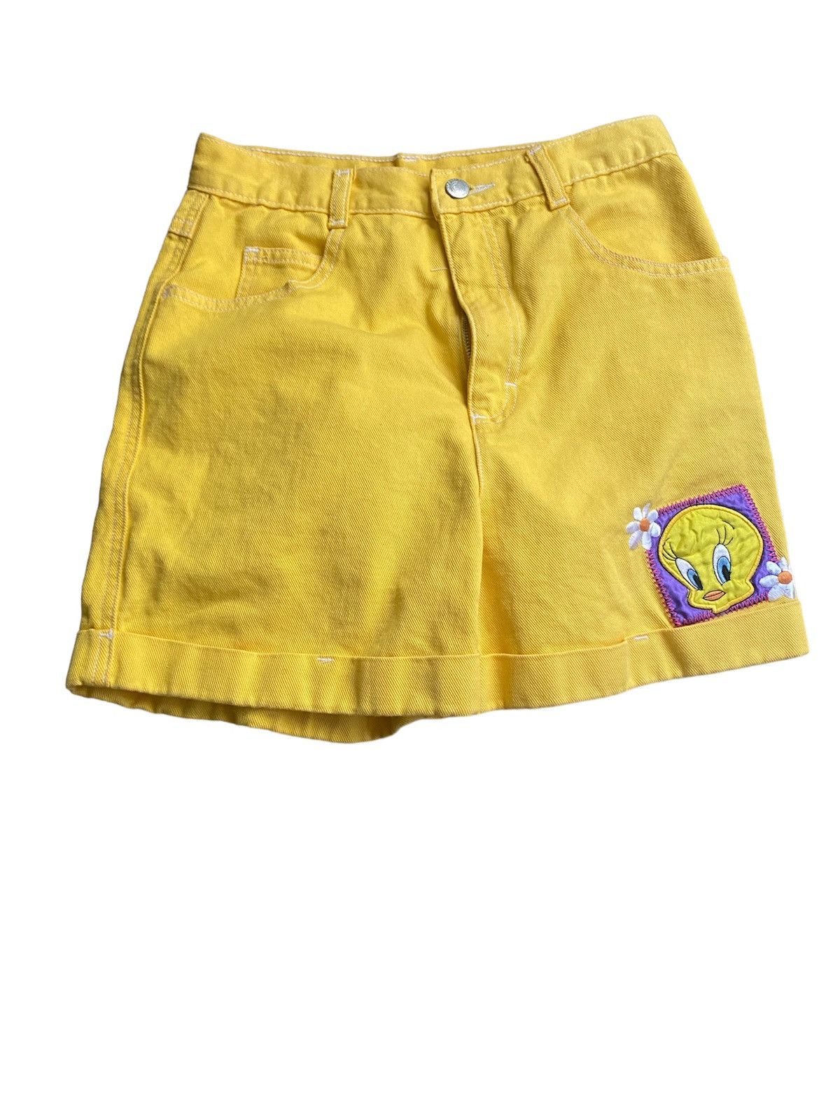 Vintage Vintage Denim Tweety Bird Shorts Size 36" / US 14 / IT 50 - 1 Thumbnail