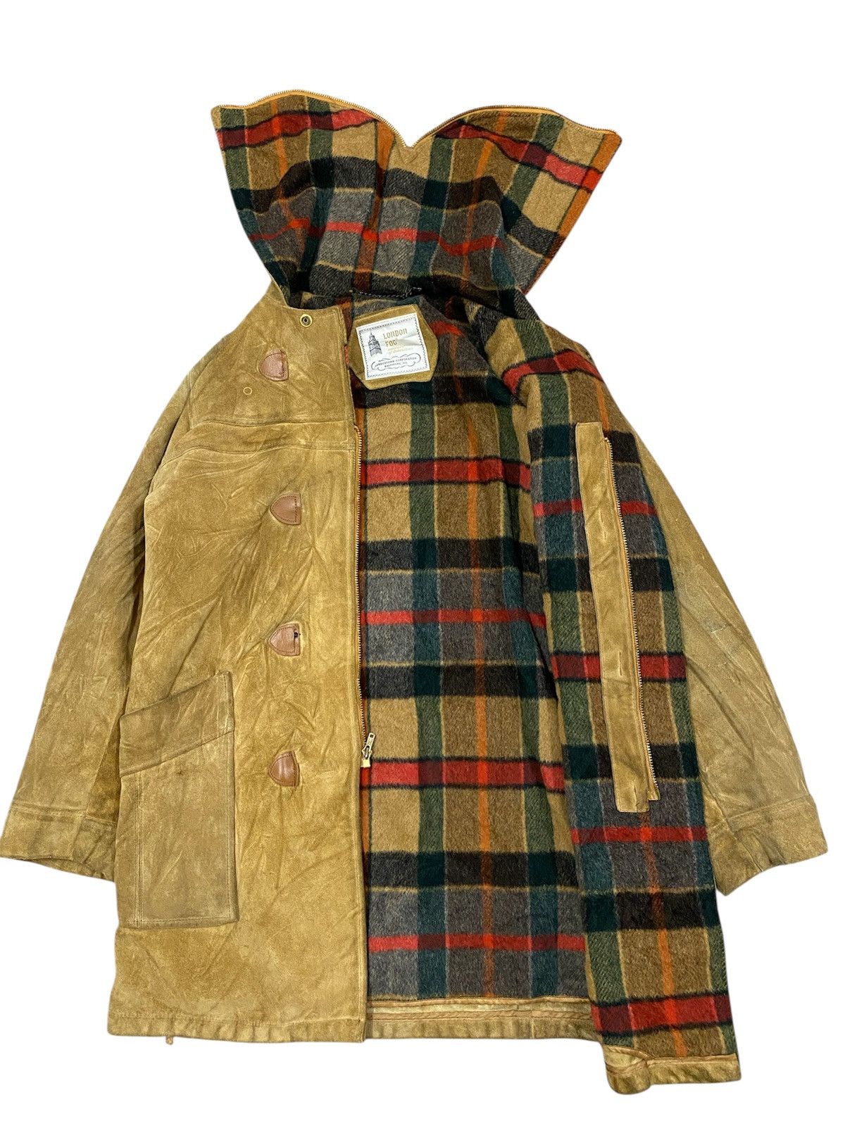 London Fog Vintage 70s London Fog Suede Split-Hood Parka | Talon Zip Size US L / EU 52-54 / 3 - 1 Thumbnail