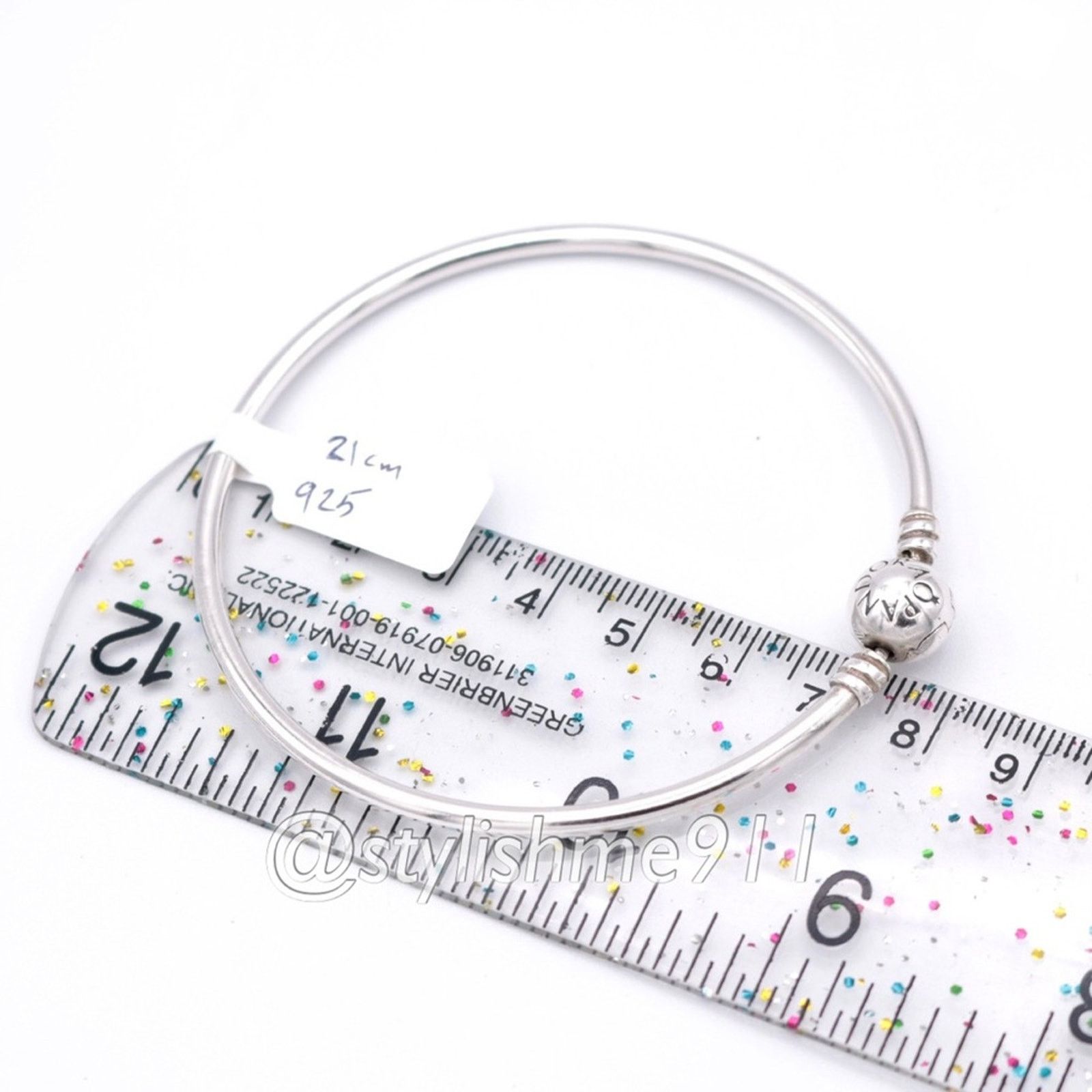 pandora Authentic PANDORA Bangle Bracelet with Pandora Clasp Size ONE SIZE - 12 Thumbnail