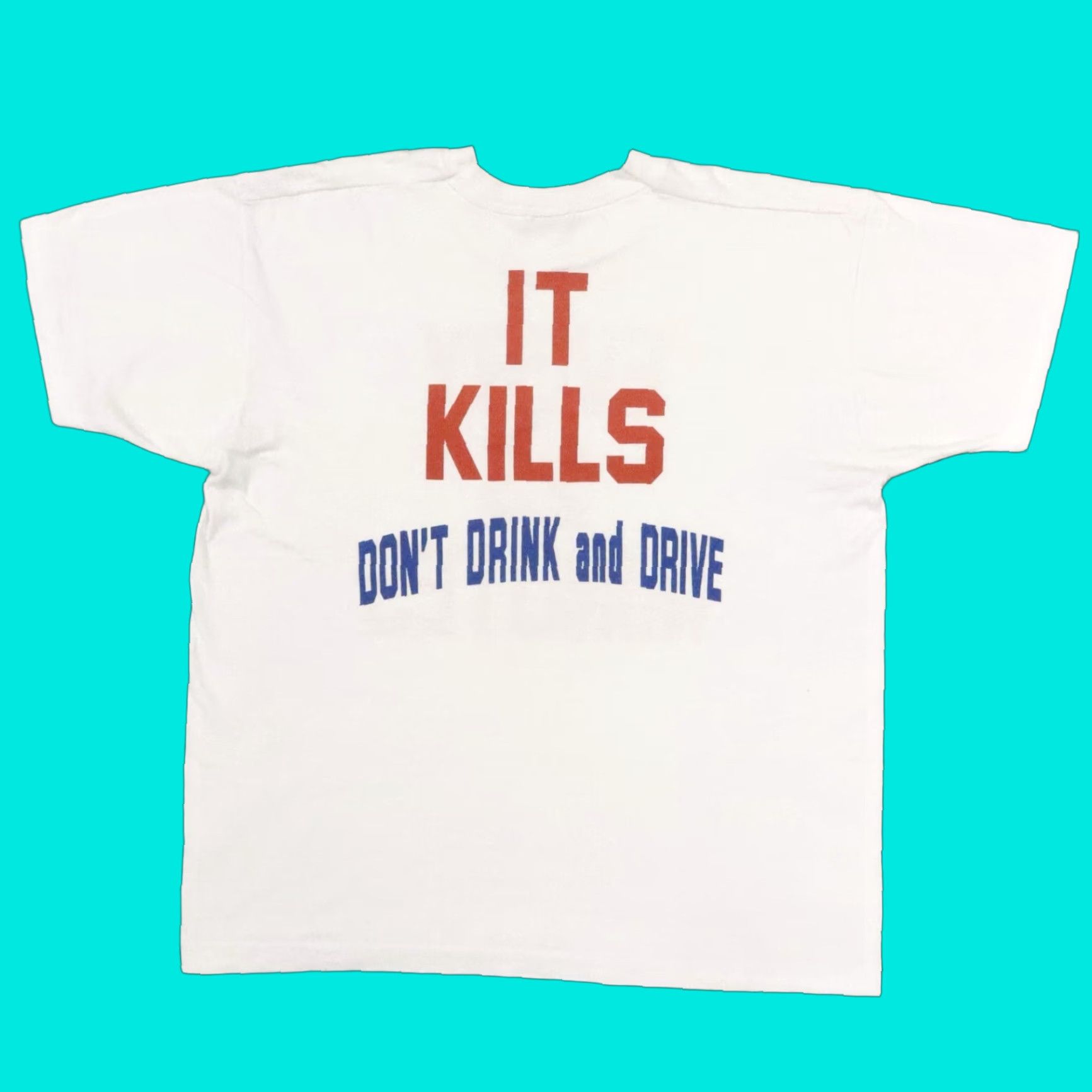 Fruit Of The Loom Vintage Don't Drink and Drive Tshirt Shirt XL White Nike? Size US XL / EU 56 / 4 - 1 Thumbnail