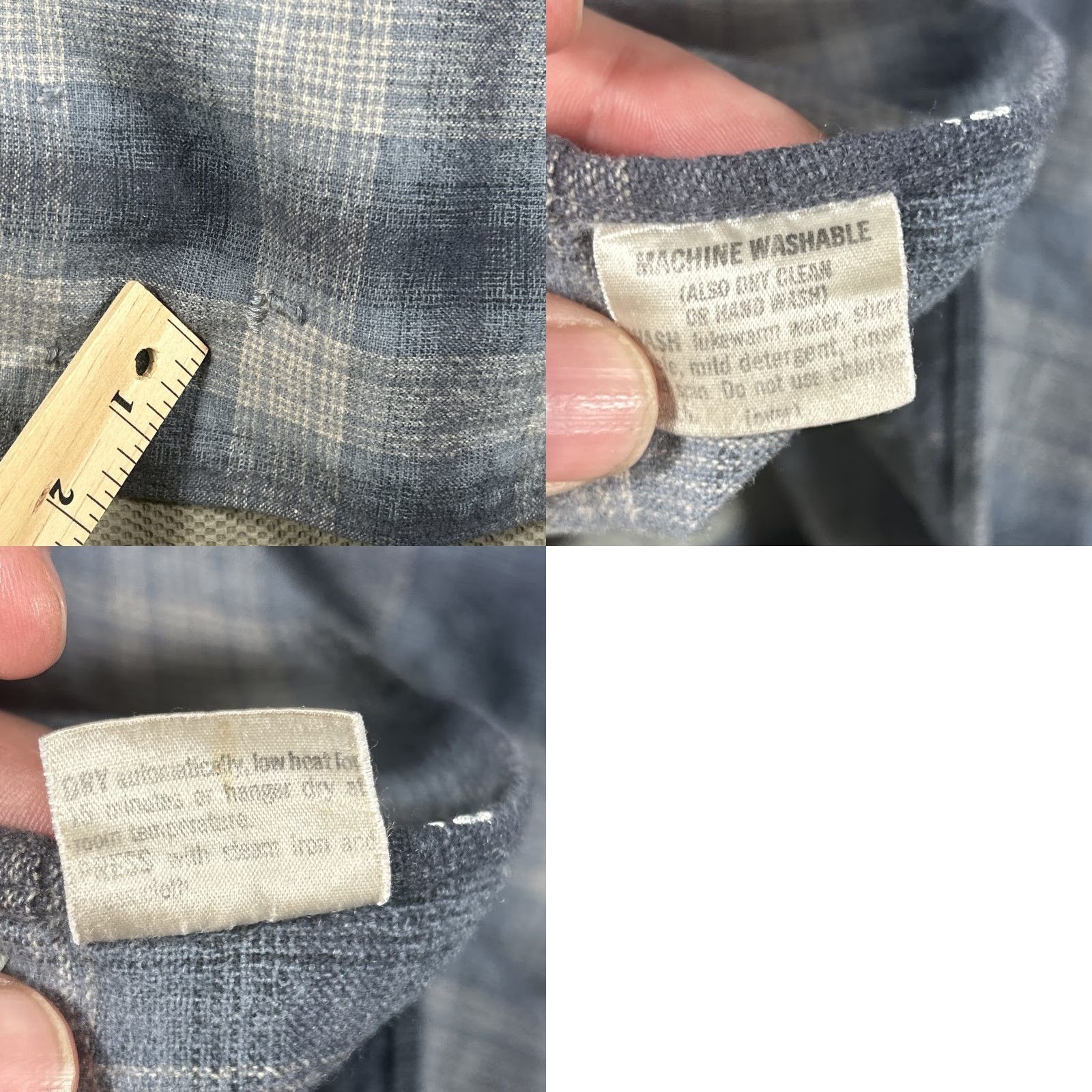 Pendleton VINTAGE Pendleton Mens Shirt 16.5 Long Sleeve Button Front Plaid Blue Wool USA Size US XL / EU 56 / 4 - 9 Thumbnail