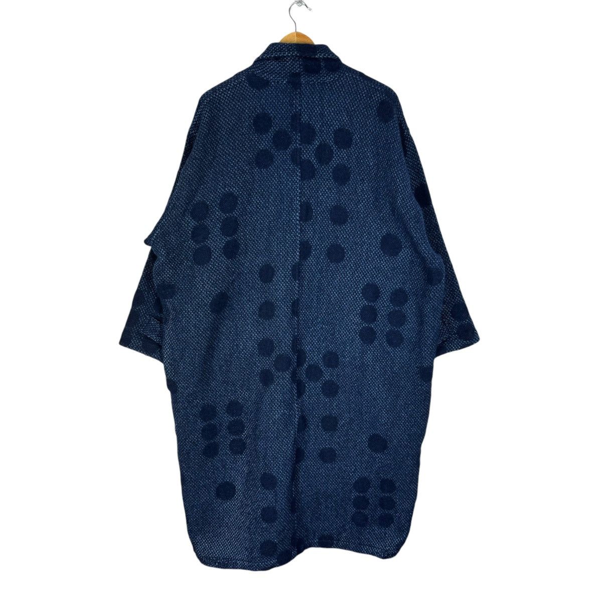 Indigo × Issey Miyake × Vintage 🌟80s ISSEY MIYAKE FW1986 BLANKET WOOL LONG JACKET Size M / US 6-8 / IT 42-44 - 8 Thumbnail
