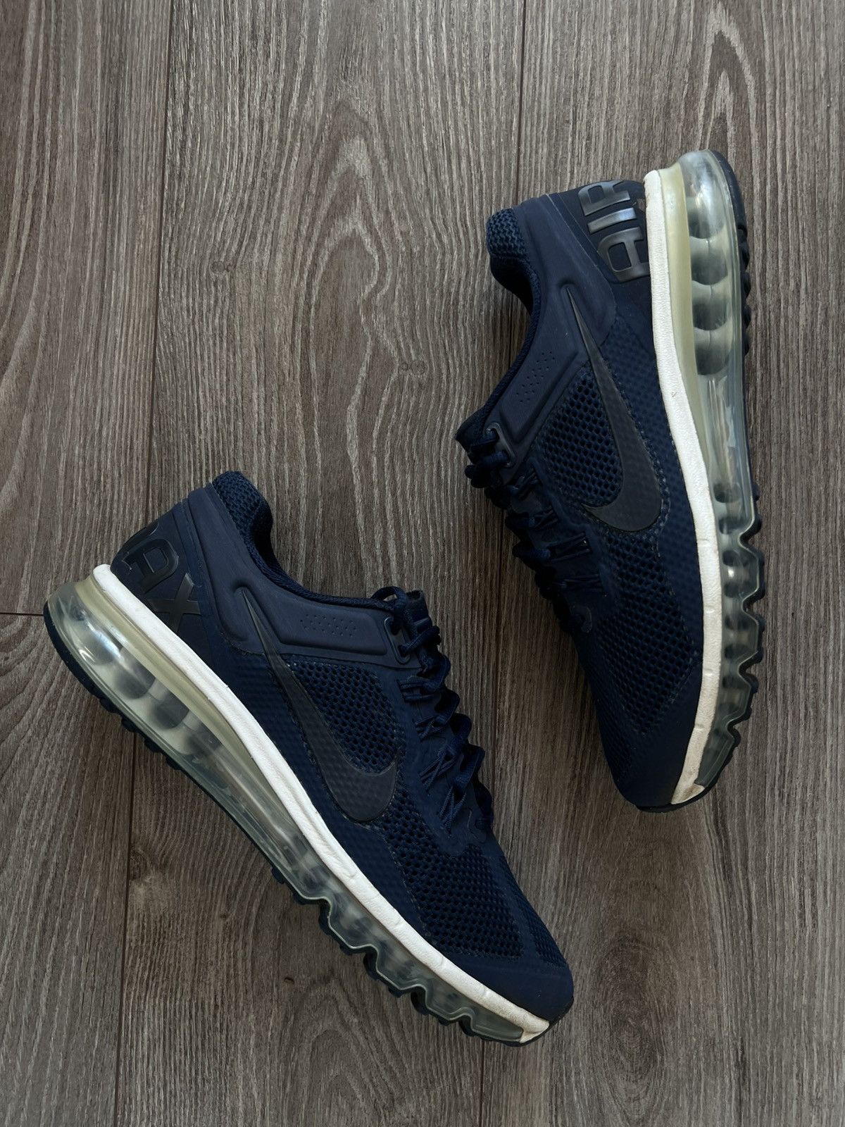 Nike ‼️Vintage Nike Air Max Waffle Skin 2013 Deep Blue Sneakers‼️ Size US 10 / EU 43 - 6 Thumbnail