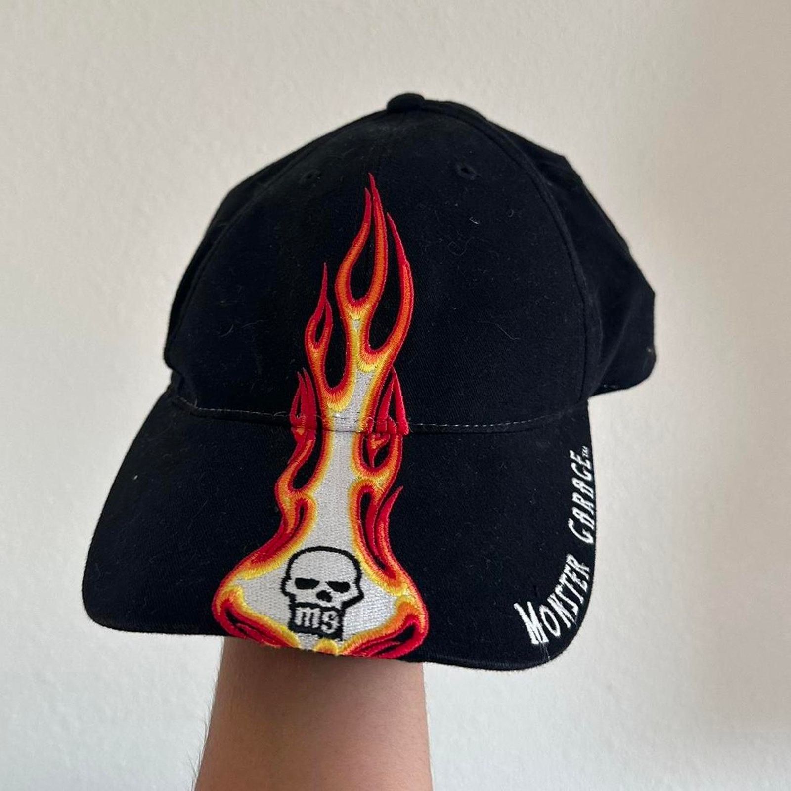 Vintage H3 Sports Monster Garage Cap Black Flames Skull Baseball Cap Size ONE SIZE - 1 Thumbnail