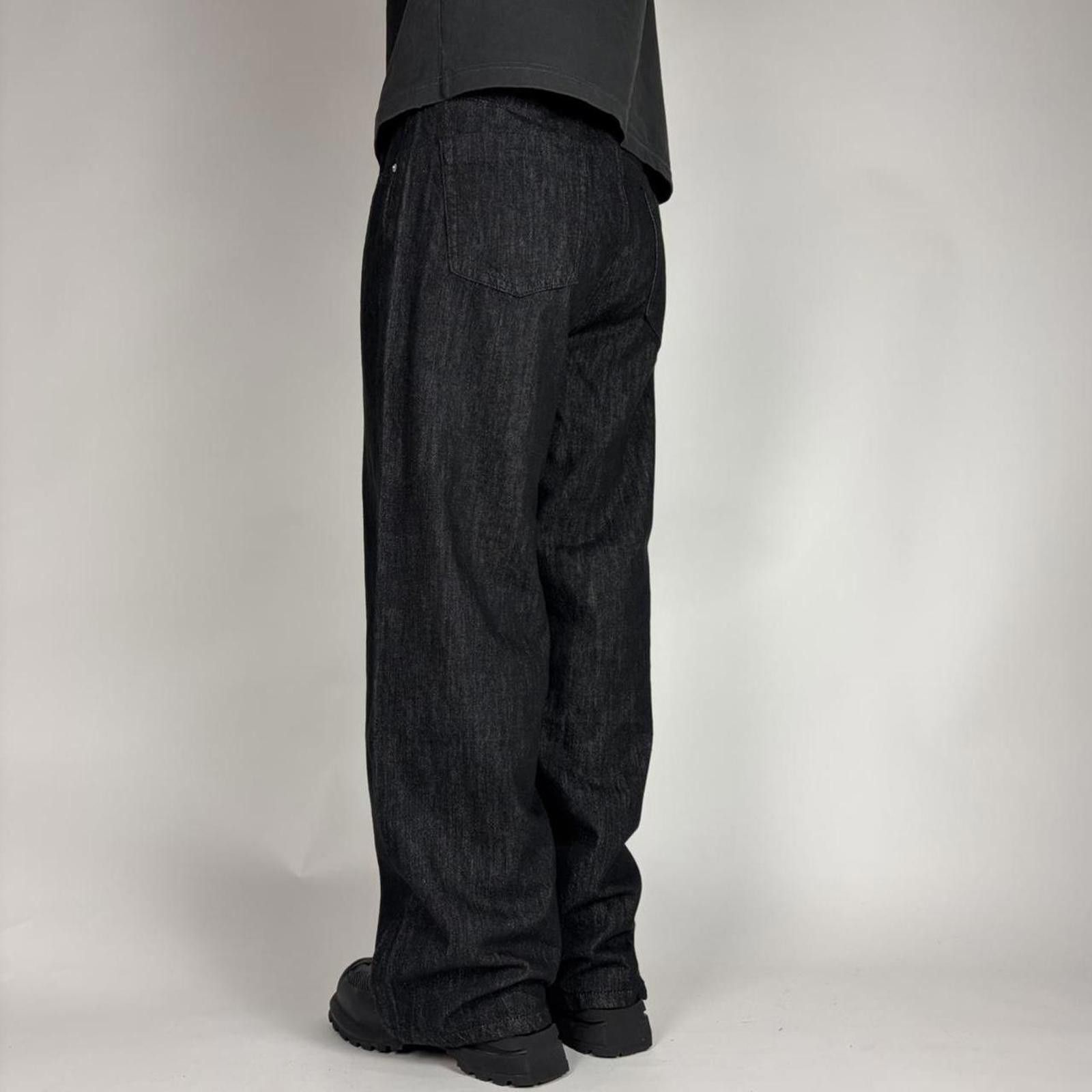 Other Wide Leg Dark Wash Raw Denim Trousers Size US 34 / EU 50 - 3 Thumbnail