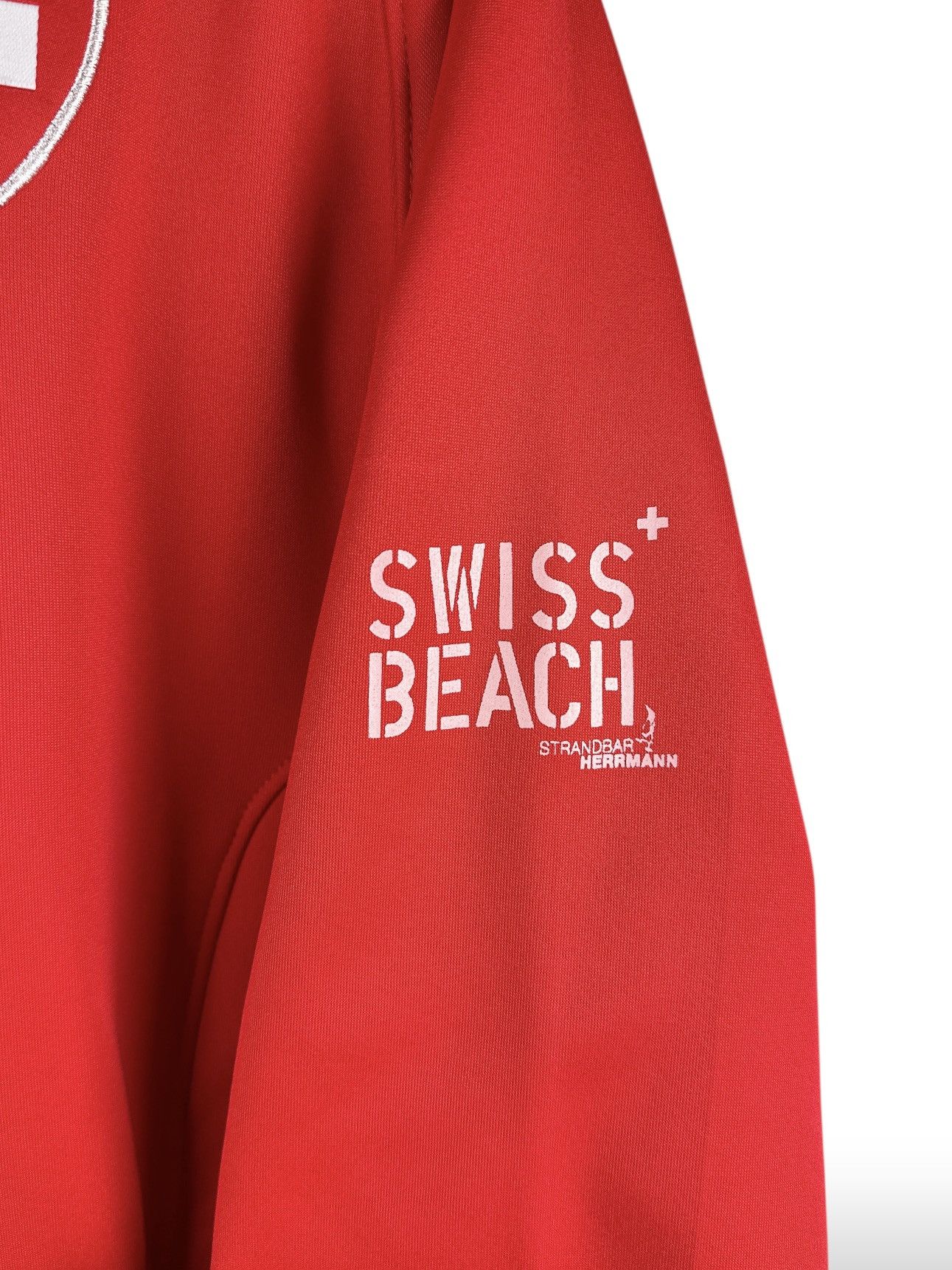Nike Vintage Y2K Nike Tiempo Switzerland Hoodie Red Size US L / EU 52-54 / 3 - 7 Thumbnail