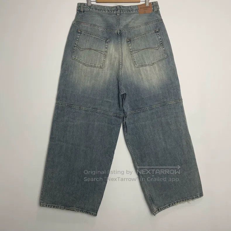Balenciaga Balenciaga size XS Washed Blue Drawstring Denim Pants Size US 27 - 2 Thumbnail